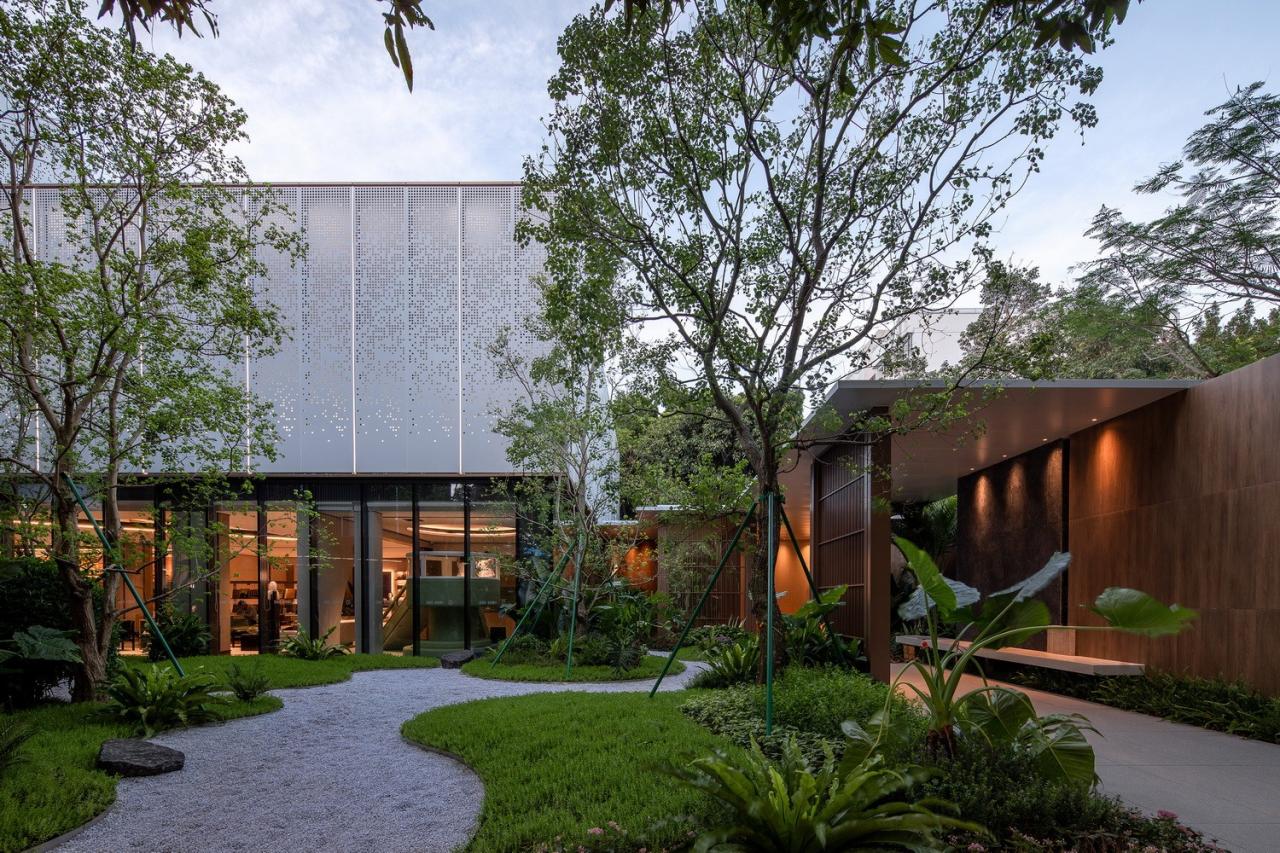 BIM建筑|绿林秘境：深圳中粮悦章凤凰里展示中心 / 柏涛设计