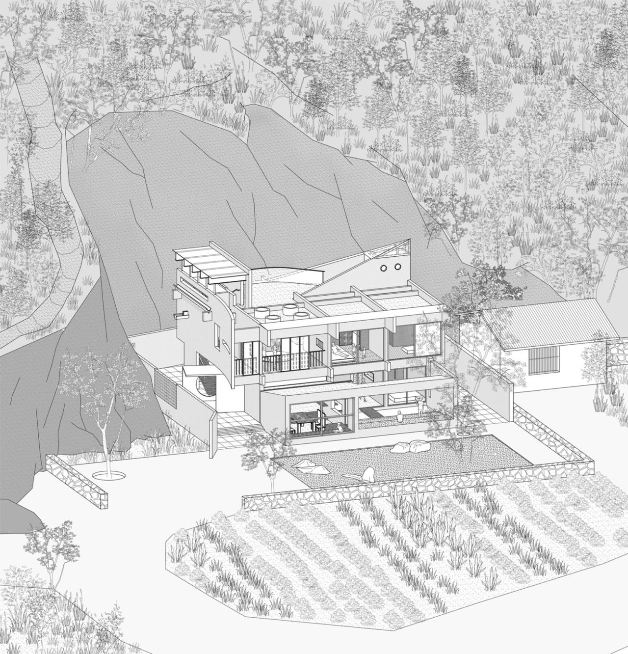 BIM建筑|崖之家 / 郦文曦建筑事务所