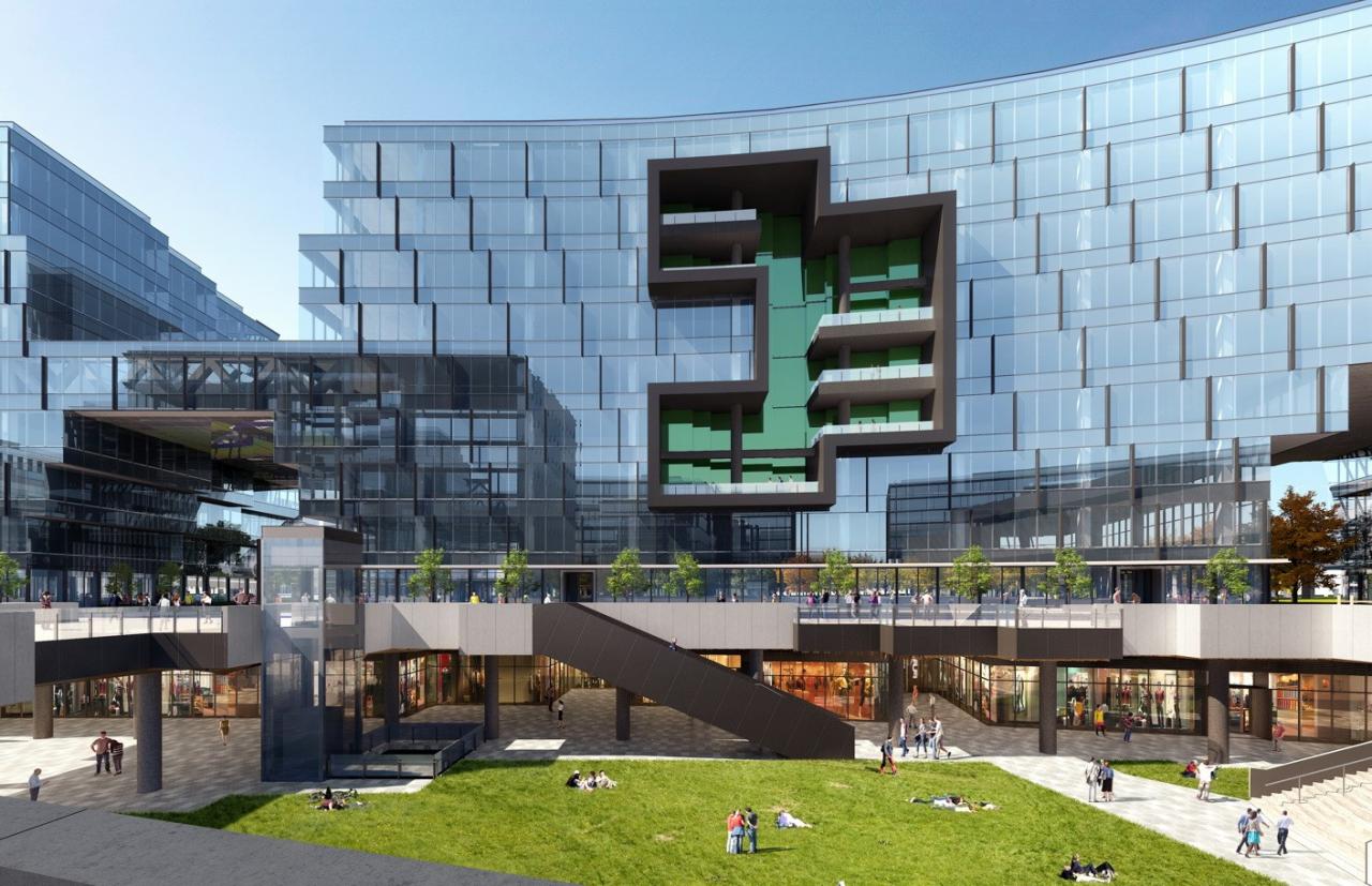 BIM建筑|律动绿洲，超越凝固时刻：临空超大型围合式建筑 / BAU建筑与城市设计事务所