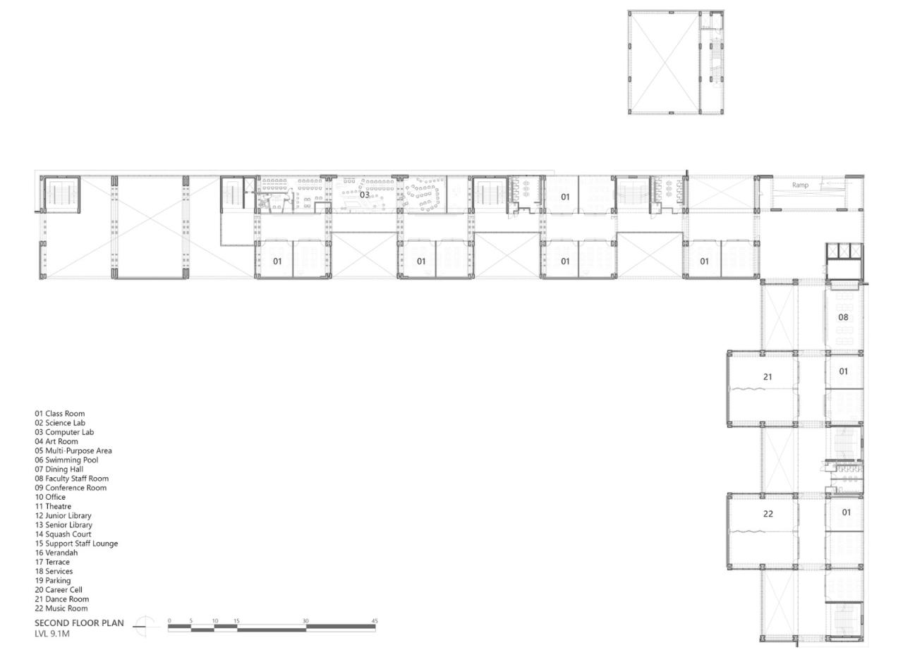 BIM建筑|Shiv Nadar 学校 / Stephane Paumier Architects