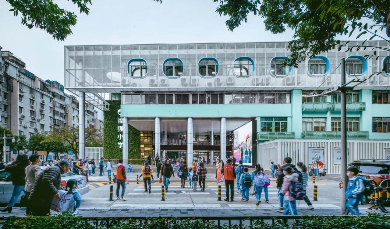 BIM建筑|学习层台—深圳福强小学 / 众建筑