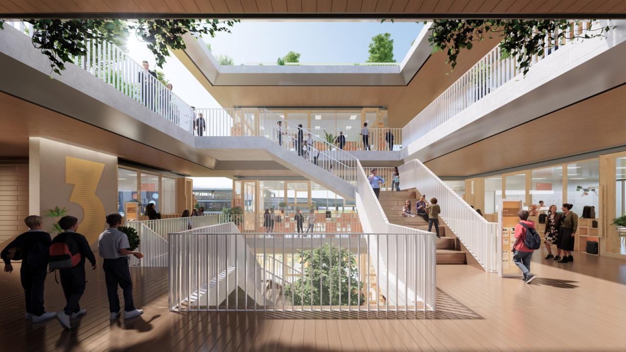 BIM建筑|拥抱童真的“绿野小镇” 原创 ：杭州钱江新城的未来校园 / 10 Design