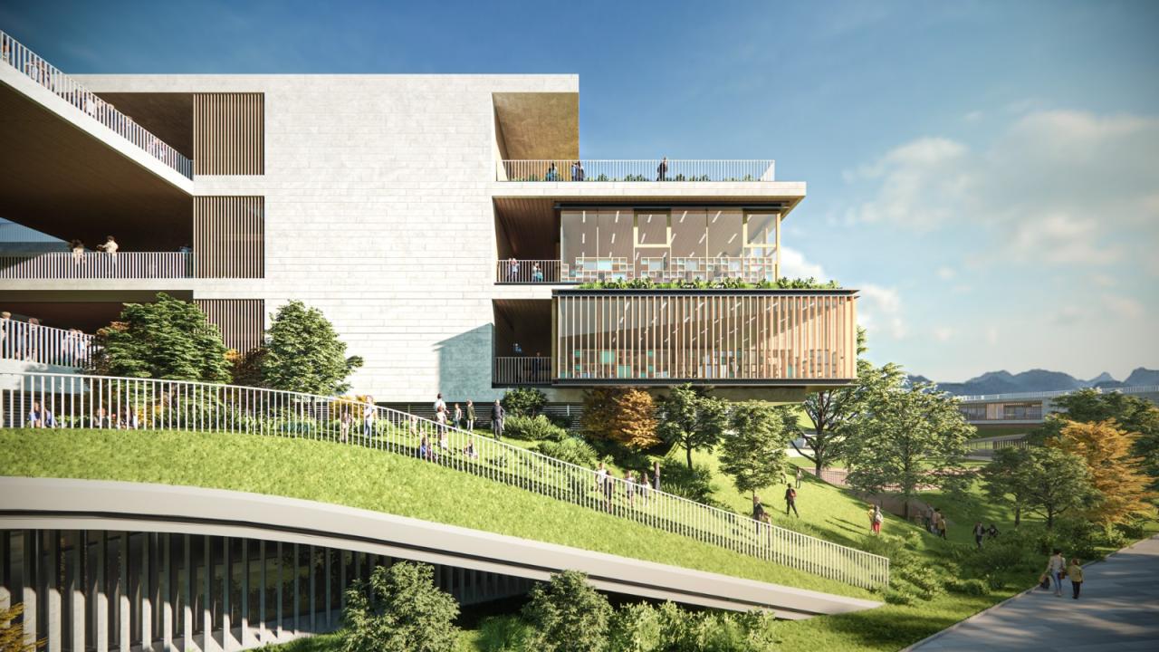 BIM建筑|拥抱童真的“绿野小镇” 原创 ：杭州钱江新城的未来校园 / 10 Design