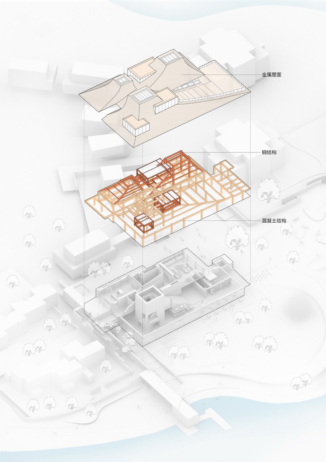 BIM建筑|光的中庭：泊心域社区邻里中心 / 孟凡浩-line+建筑事务所