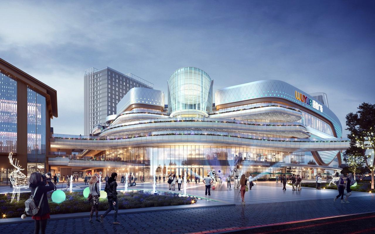 BIM建筑|山水之城·泰汶城市广场 / 简和建筑