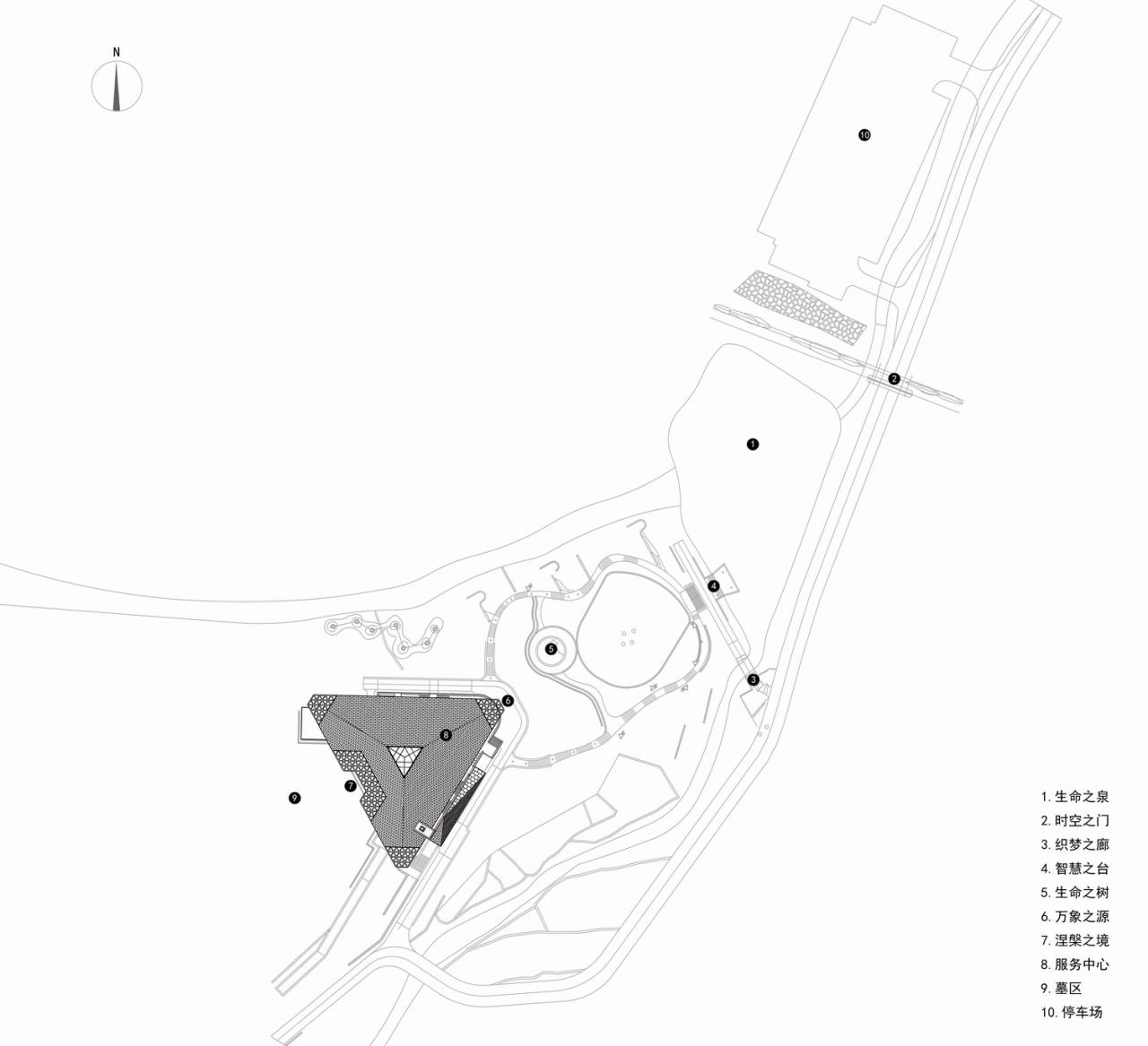 BIM建筑|化作天上的星星, 静美的灵魂栖息地：石家庄安德生命纪念公园·云镜 / 小隐建筑