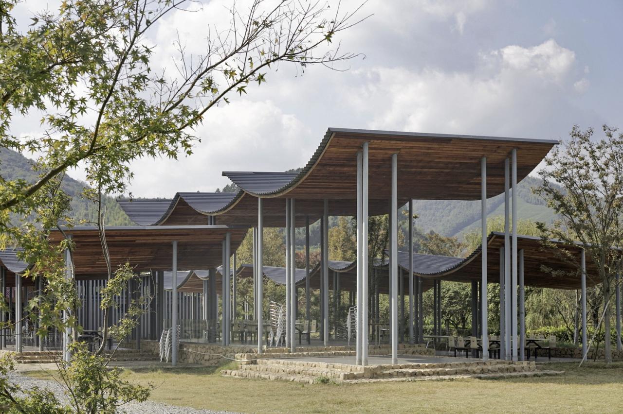 BIM建筑|径山花海帐亭 / 浙江农林大学园林设计院 + 杭州东维建筑