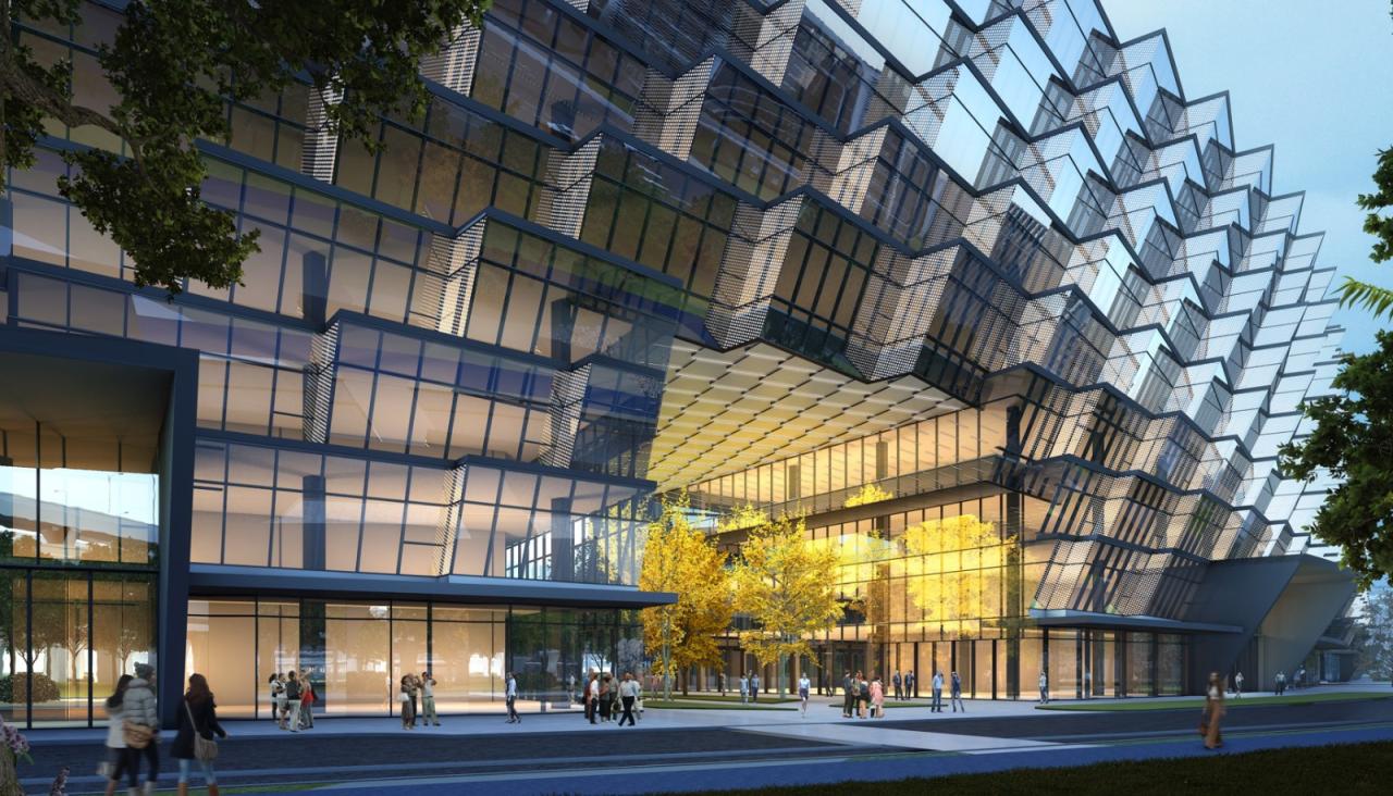 BIM建筑|律动绿洲，超越凝固时刻：临空超大型围合式建筑 / BAU建筑与城市设计事务所