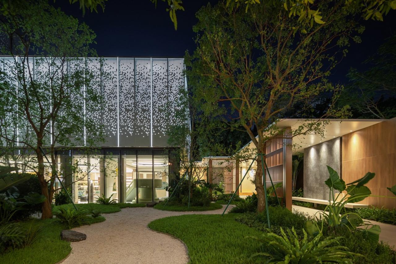 BIM建筑|绿林秘境：深圳中粮悦章凤凰里展示中心 / 柏涛设计