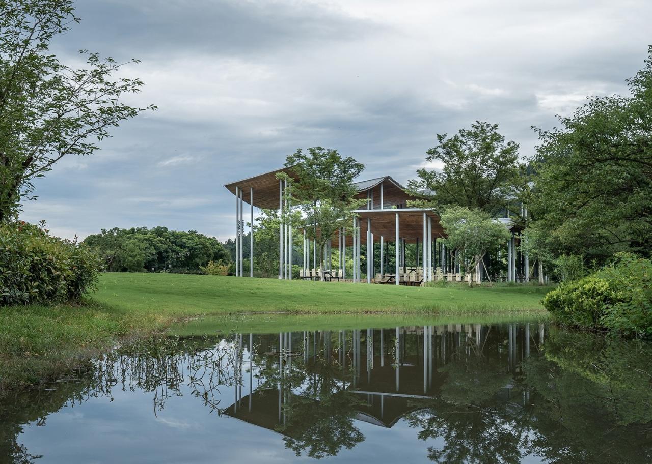 BIM建筑|径山花海帐亭 / 浙江农林大学园林设计院 + 杭州东维建筑