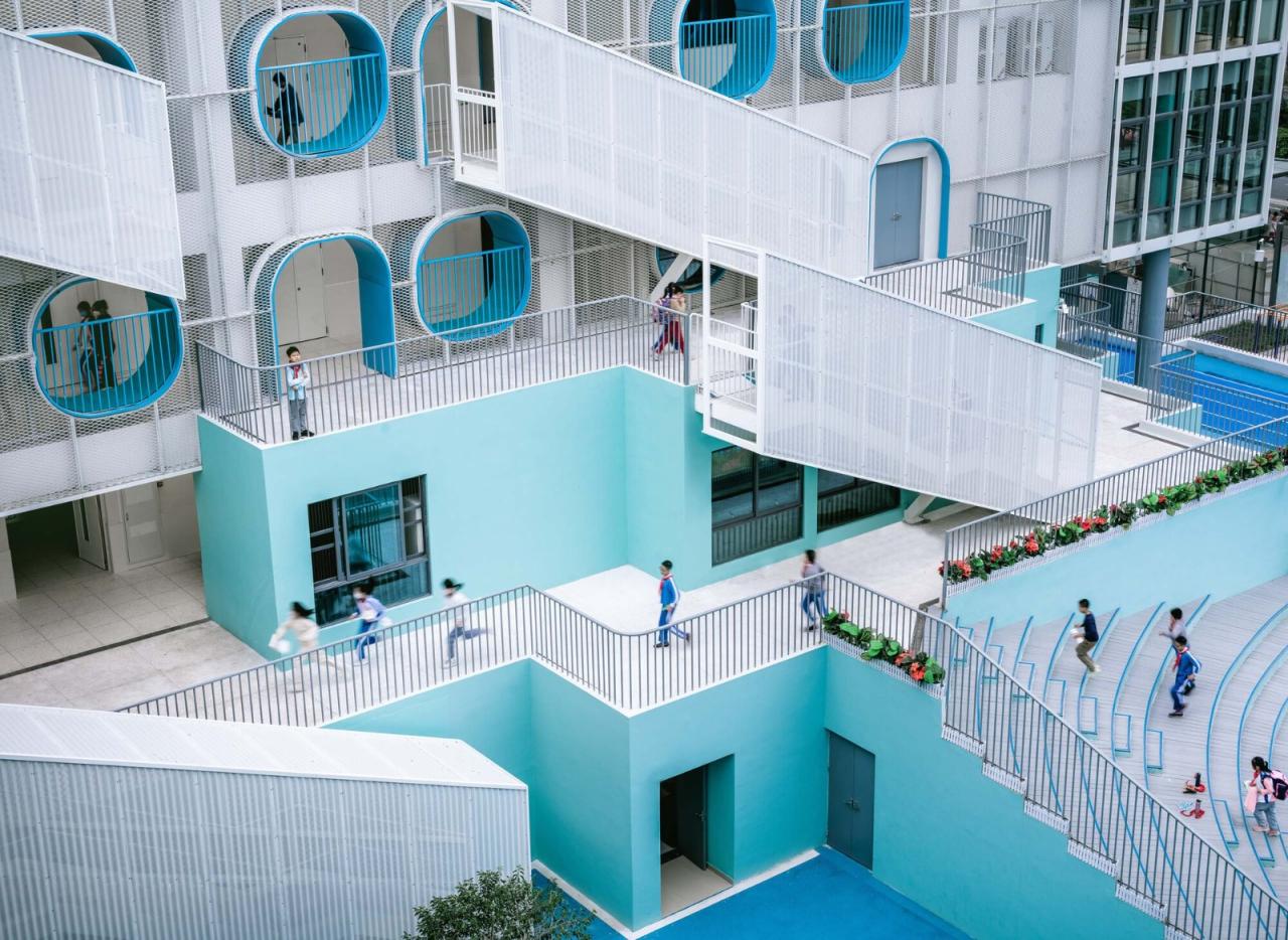 BIM建筑|学习层台—深圳福强小学 / 众建筑