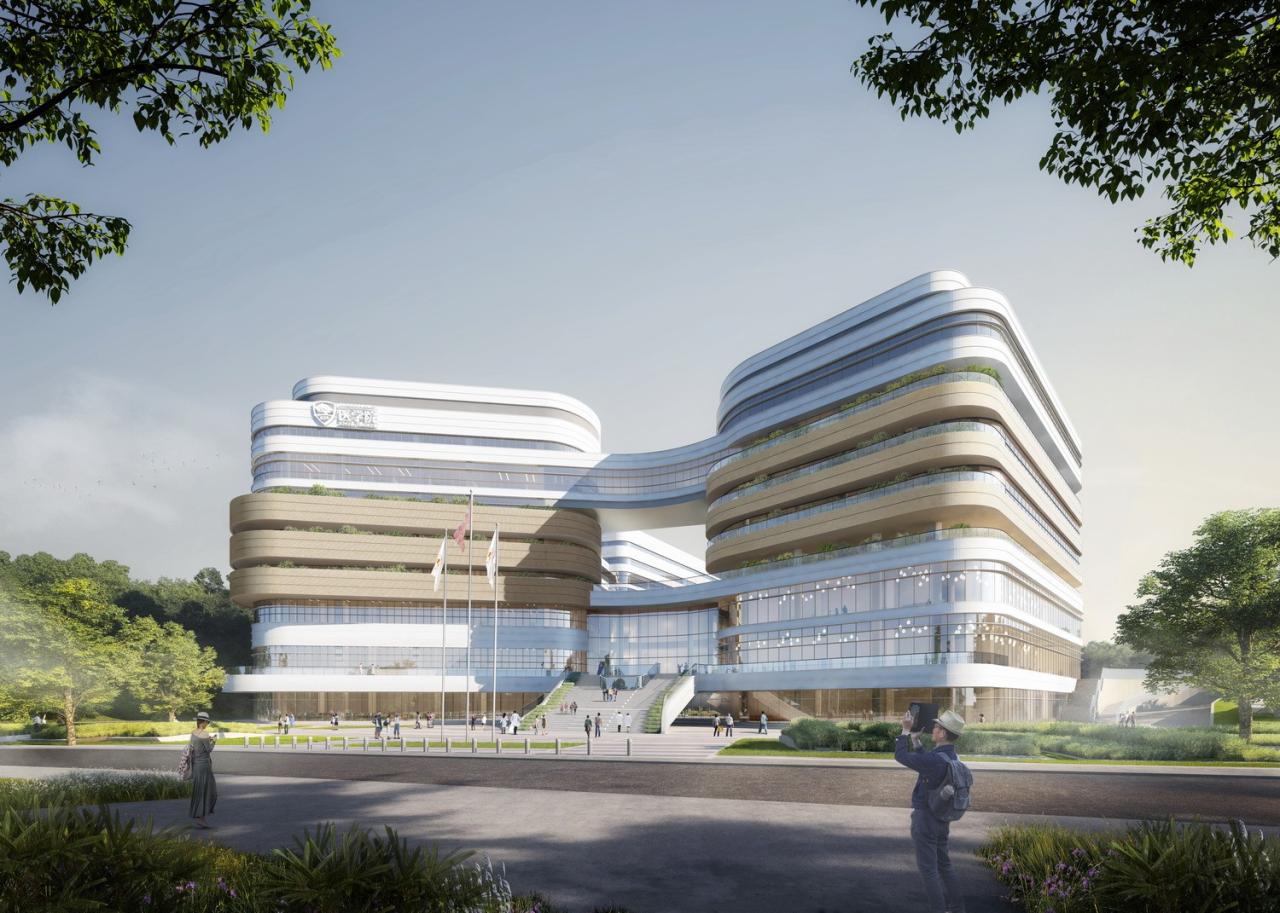 BIM建筑|以山水动脉形塑医校综合体：南方科技大学医学院及 南方科技大学附属医院 / 盖博建筑设计事务所