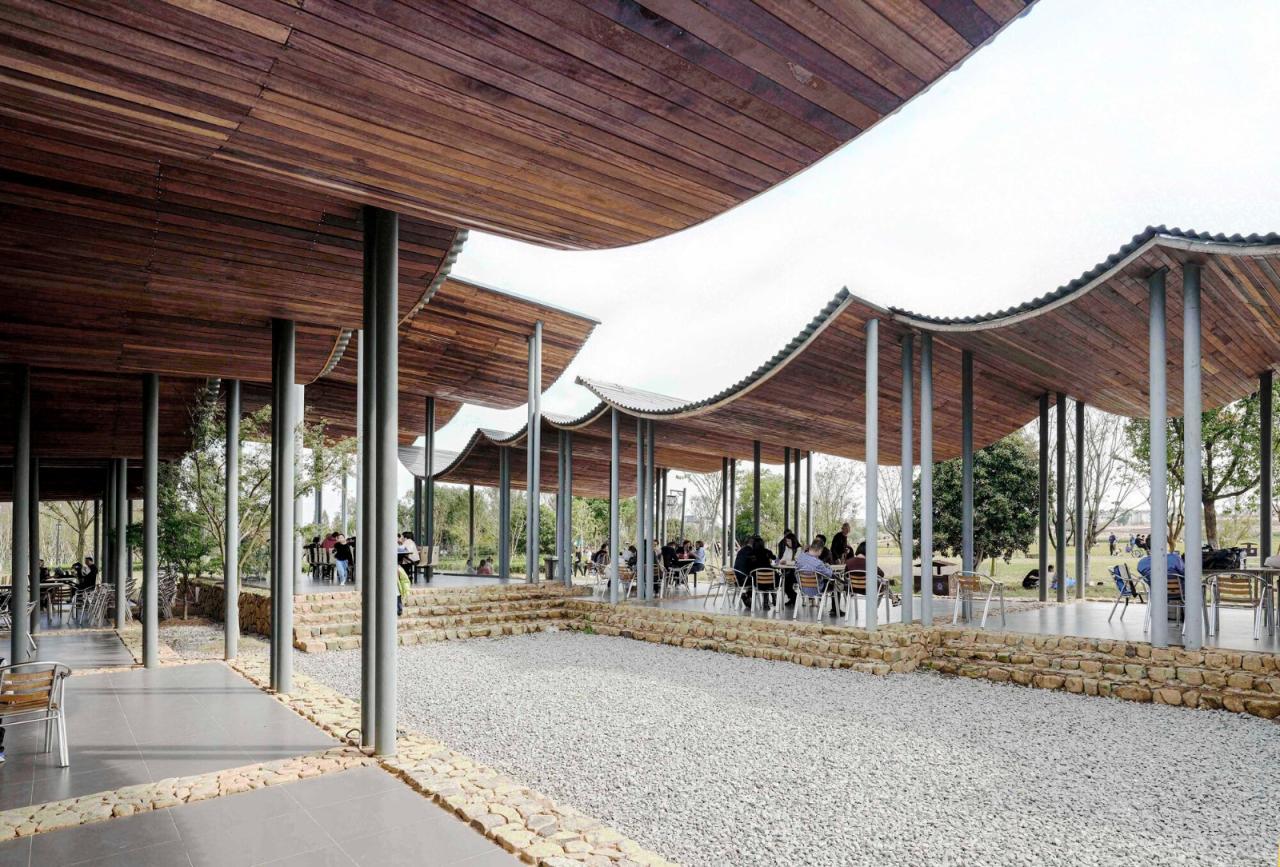 BIM建筑|径山花海帐亭 / 浙江农林大学园林设计院 + 杭州东维建筑