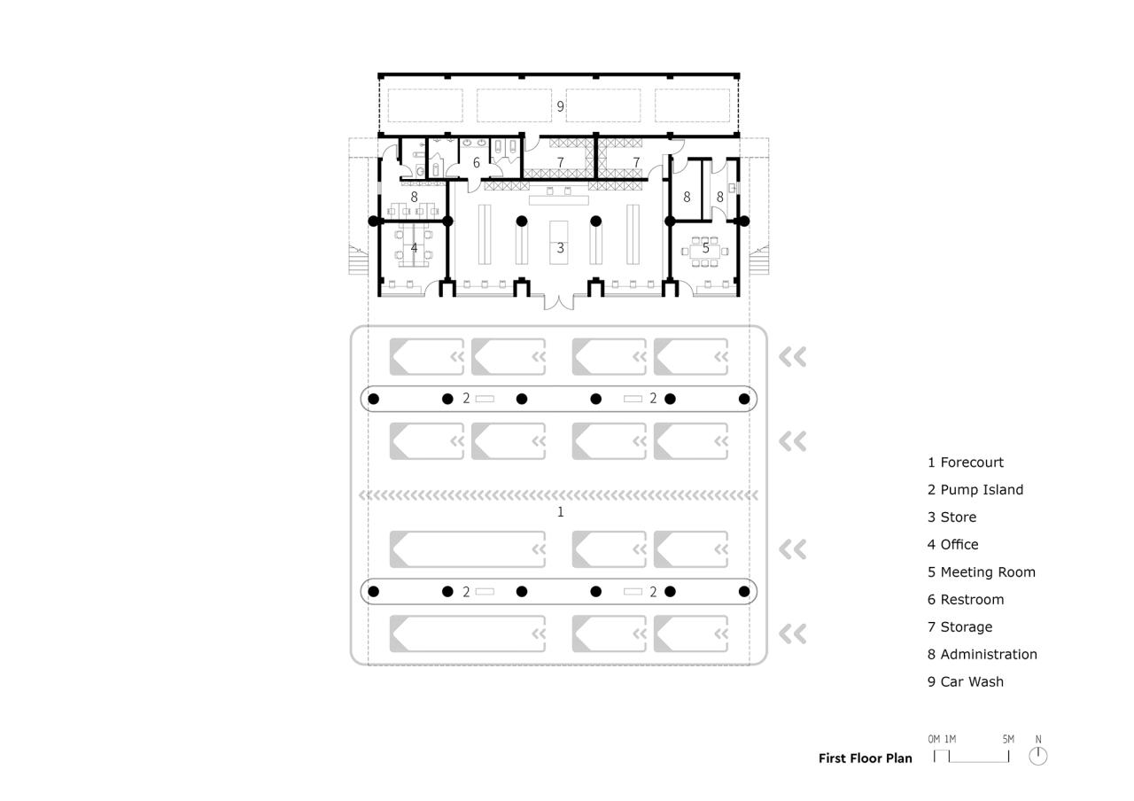 BIM建筑|哈鹿加油站 / SITUATE上下四方建筑事务所