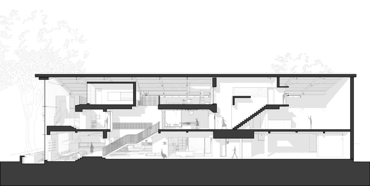 BIM建筑|虚怀若谷，犹如半仓：半仓，上海 / 本哲建筑
