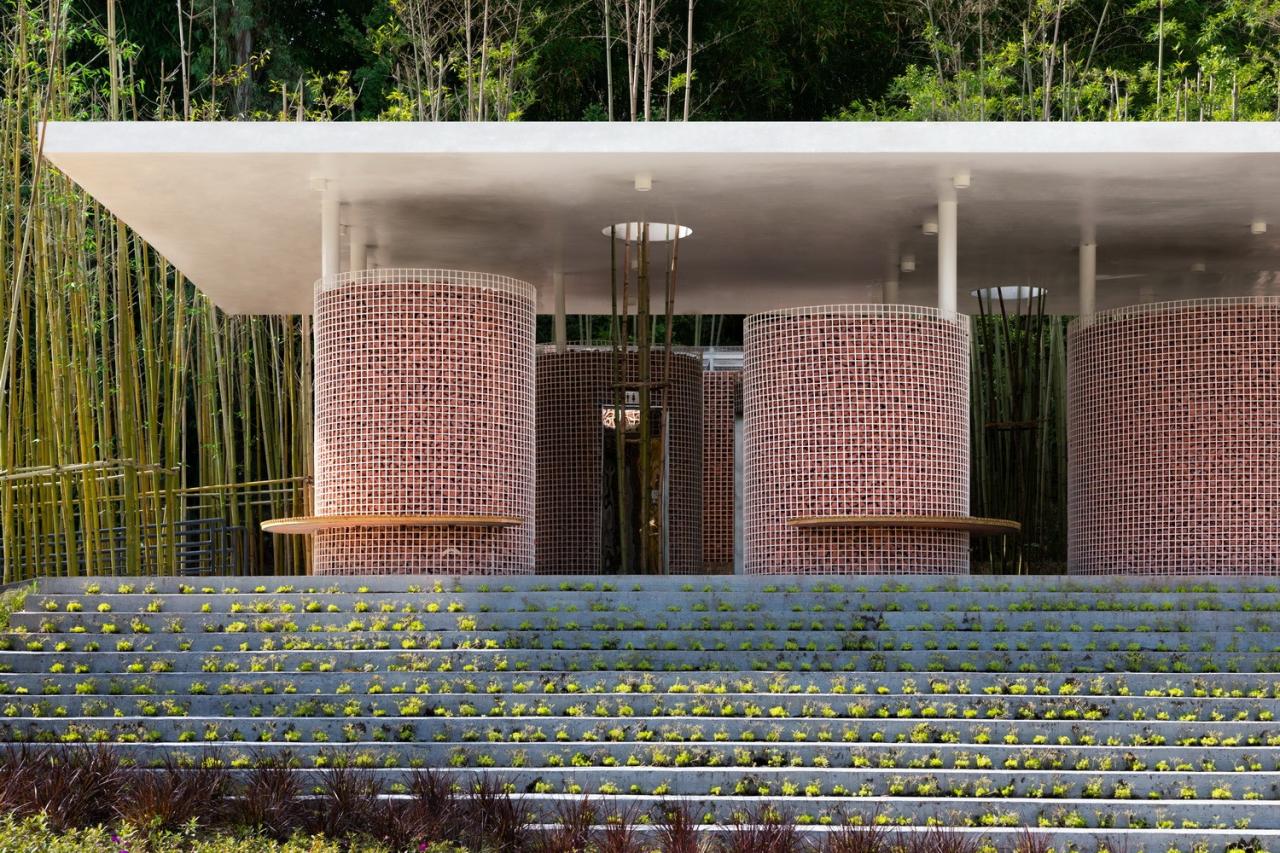 BIM建筑|竹影摇曳的无性别公共卫生间：安石卷厕 / 在行建筑