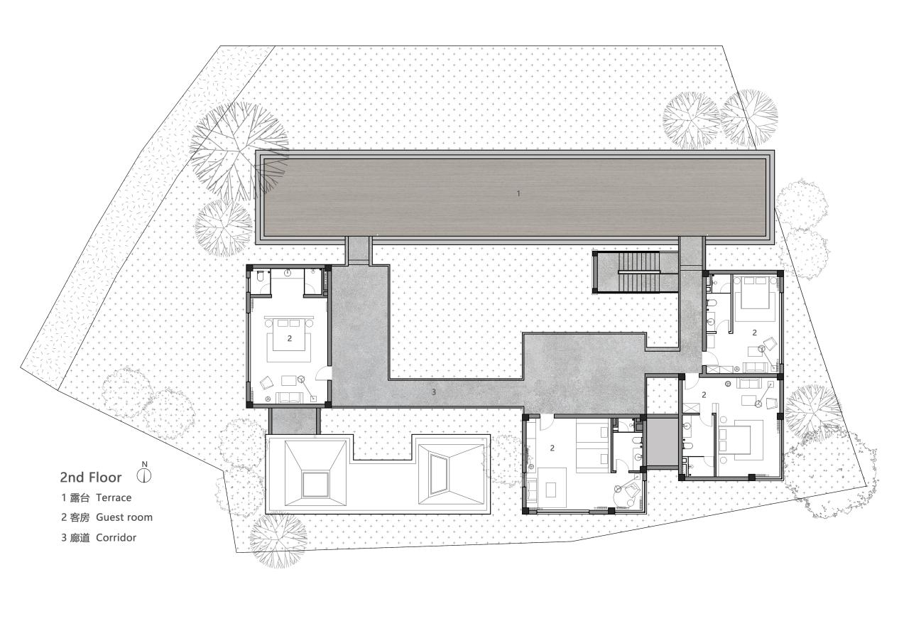 BIM建筑|沂蒙·书舍民宿：板栗树林下的自然再造与共生 / 灰空间建筑事务所