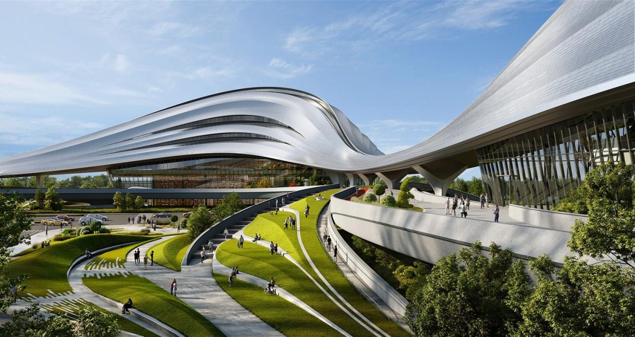 BIM建筑|用数字技术雕刻川流涌动：泾河新城国际文化艺术中心 / 奥雅纳