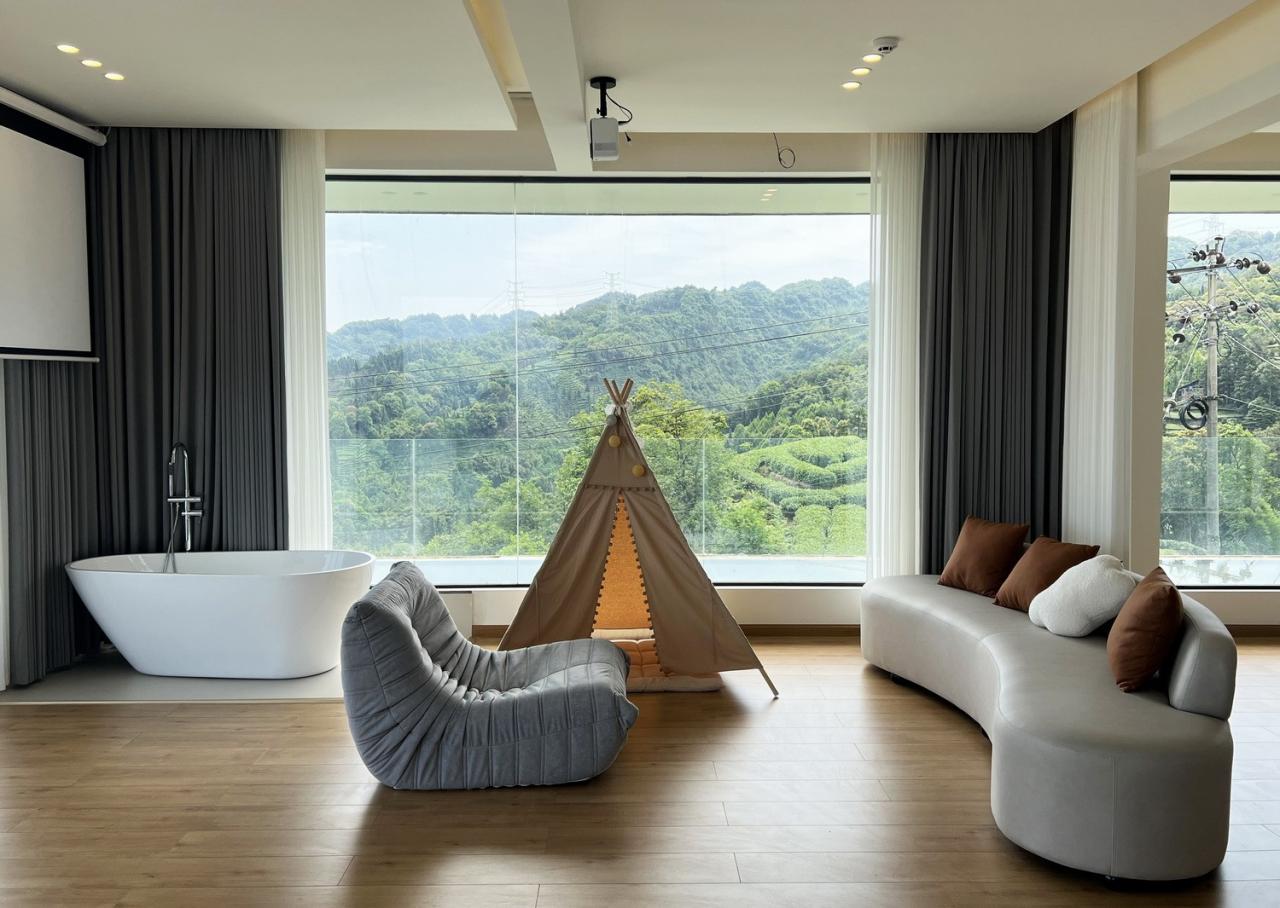 BIM建筑|云台阅野：漂浮在茶田上的民宿 / 岩川建筑设计