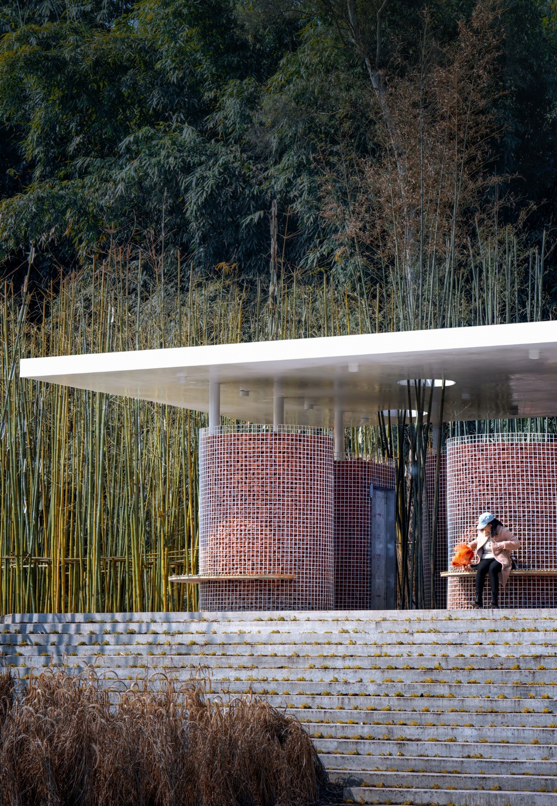 BIM建筑|竹影摇曳的无性别公共卫生间：安石卷厕 / 在行建筑