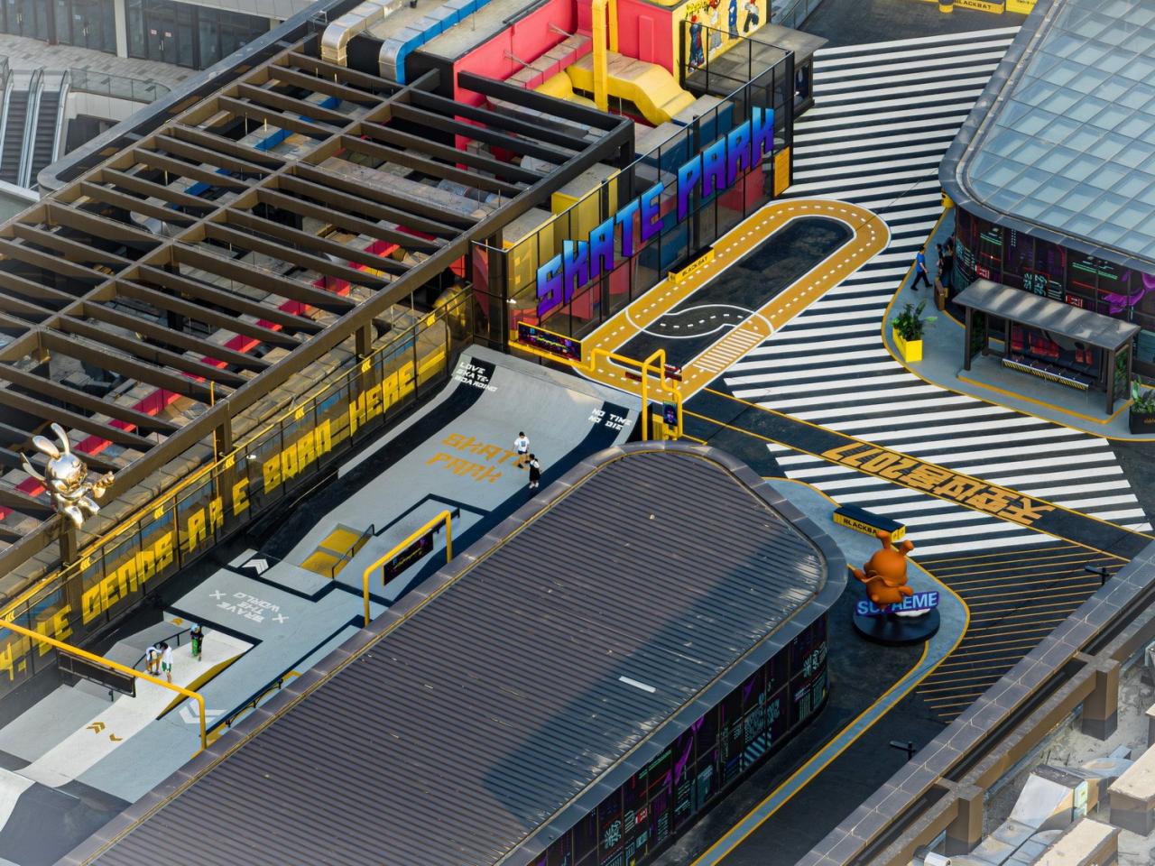 BIM建筑|天空过客——天津中海环宇城天台滑板公园 / DAGA大观建筑