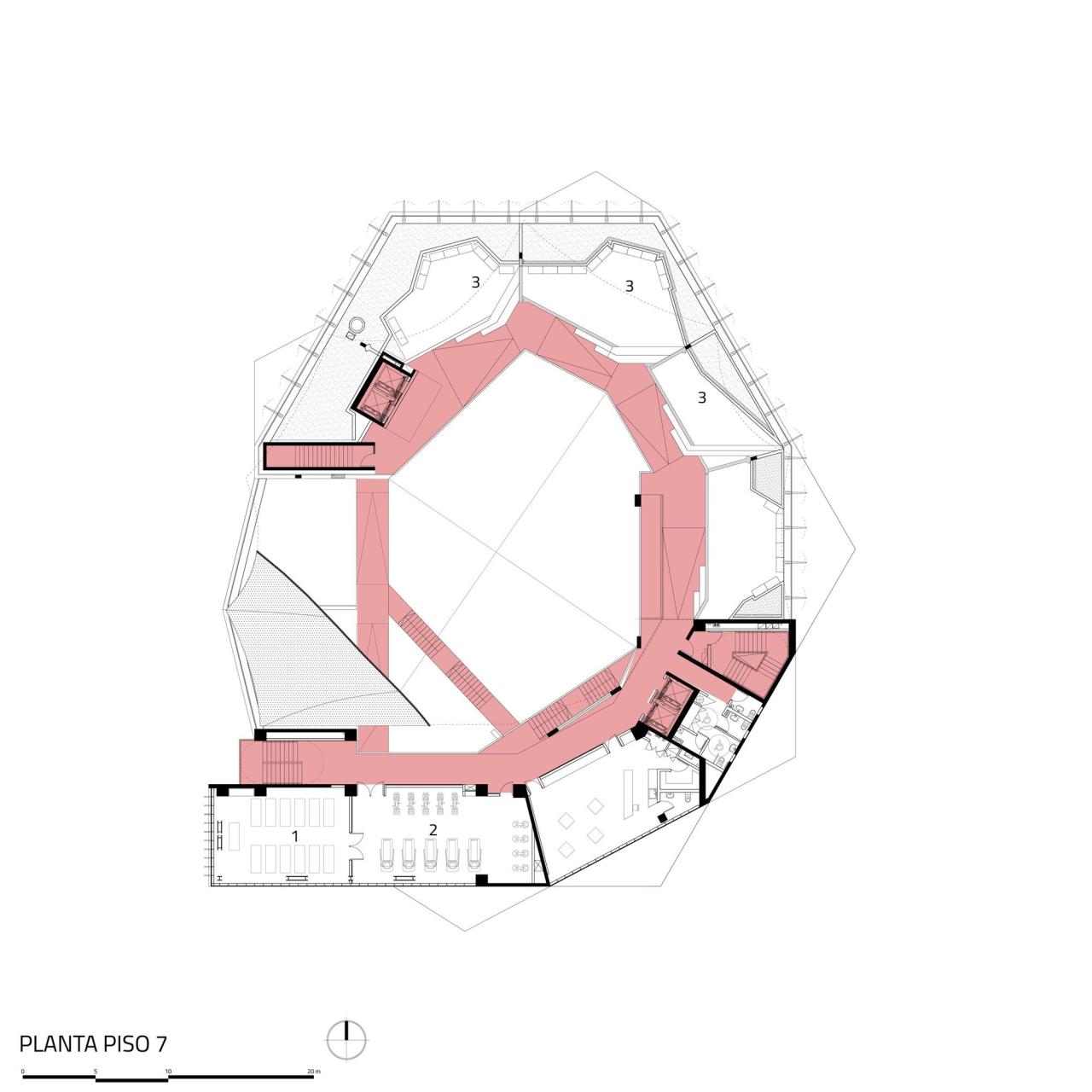 BIM建筑|楼梯漫步，圣地亚哥大学商业与经济学院 FAE / Marsino Arquitectura