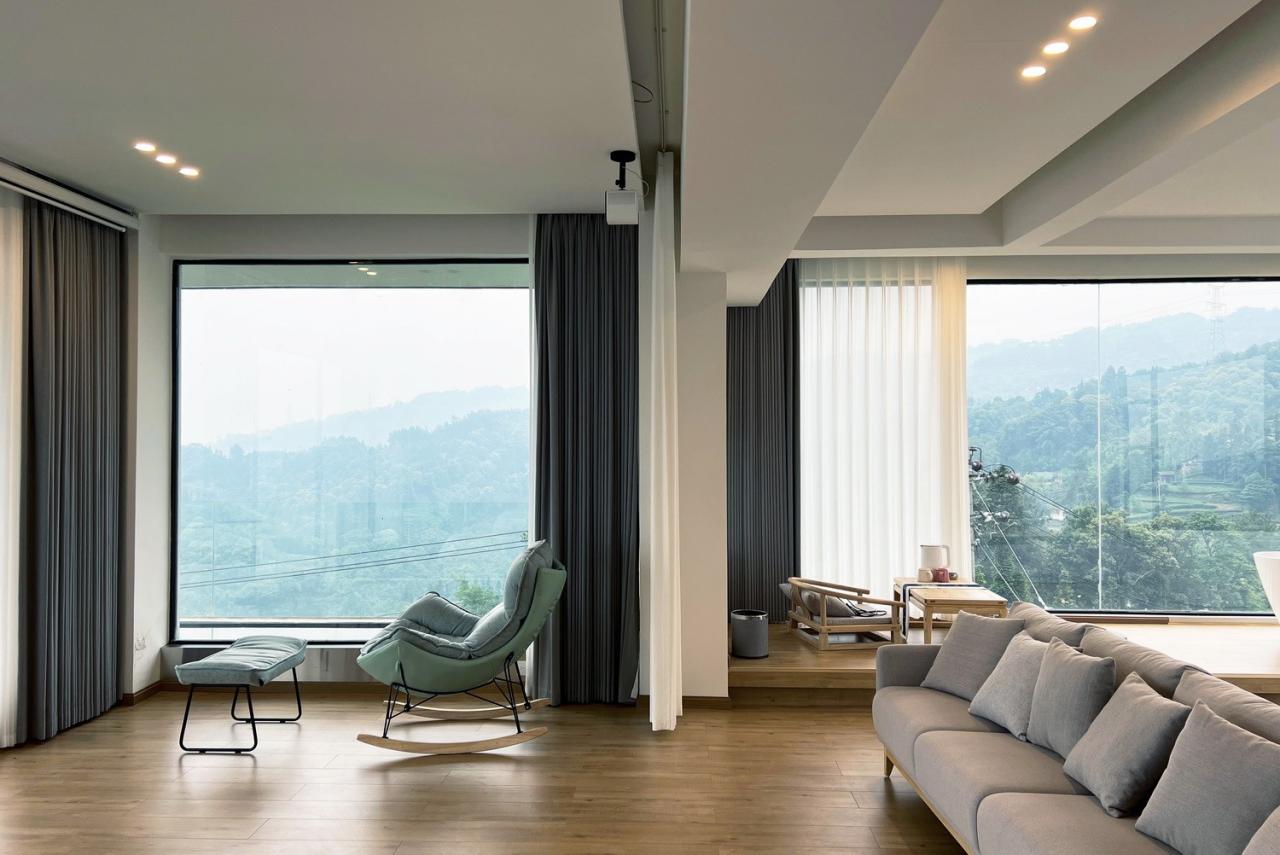 BIM建筑|云台阅野：漂浮在茶田上的民宿 / 岩川建筑设计