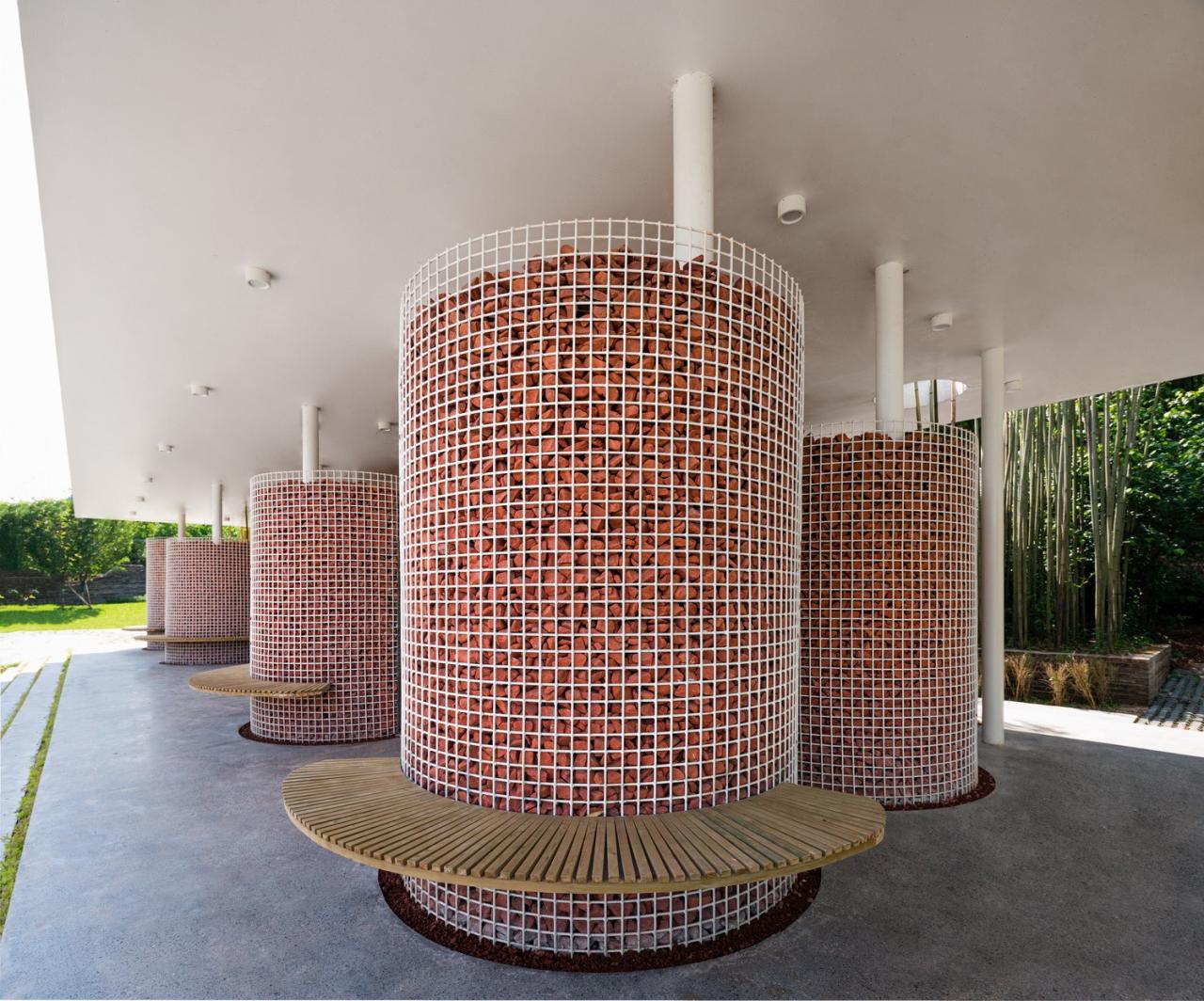 BIM建筑|竹影摇曳的无性别公共卫生间：安石卷厕 / 在行建筑