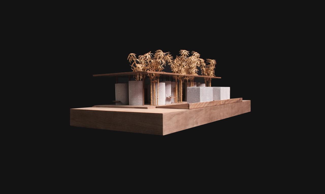 BIM建筑|竹影摇曳的无性别公共卫生间：安石卷厕 / 在行建筑