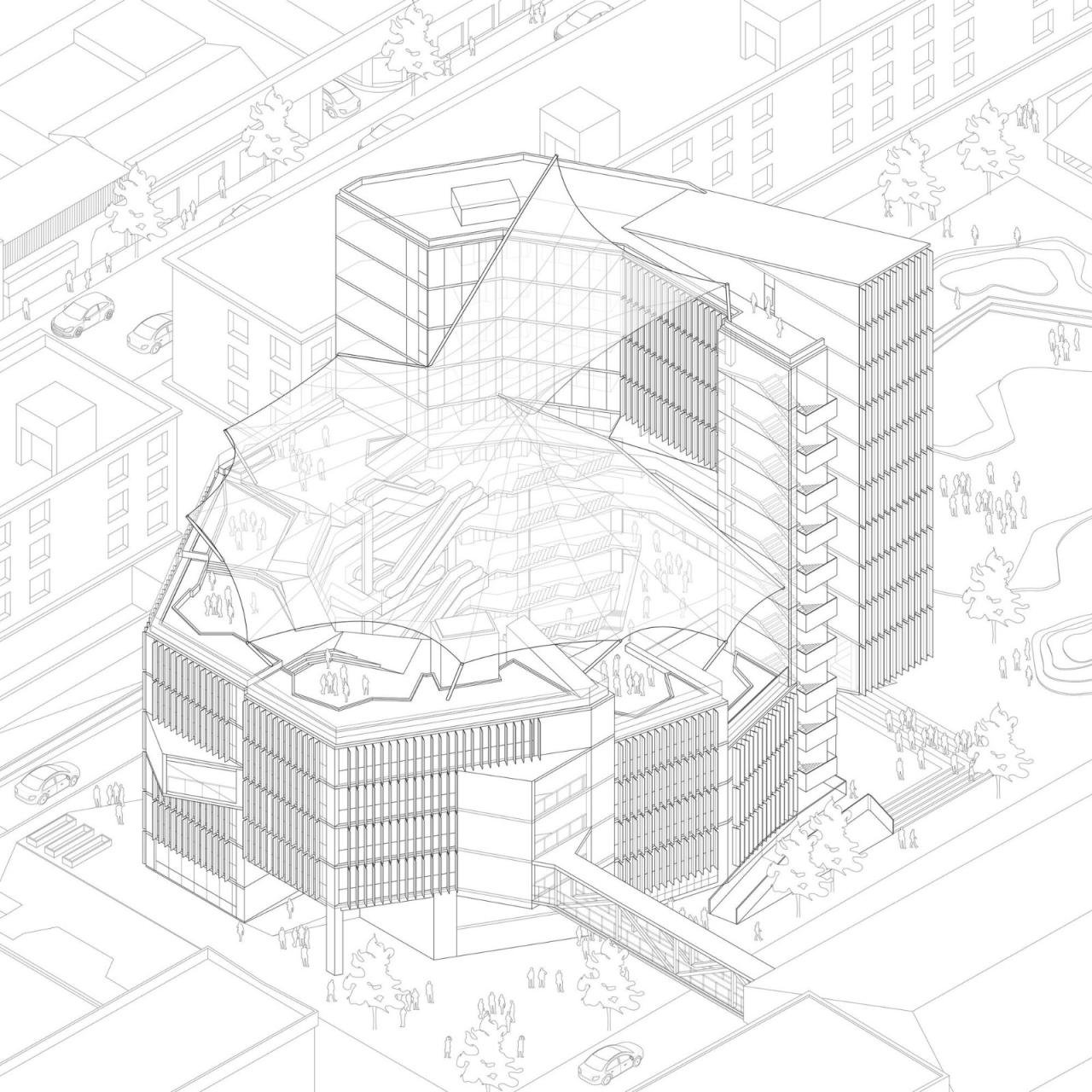 BIM建筑|楼梯漫步，圣地亚哥大学商业与经济学院 FAE / Marsino Arquitectura