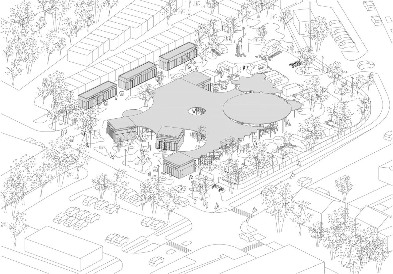 BIM建筑|“阴影建筑”，布沃涅市场 / Aleksandra Wasilkowska Architectural Studio