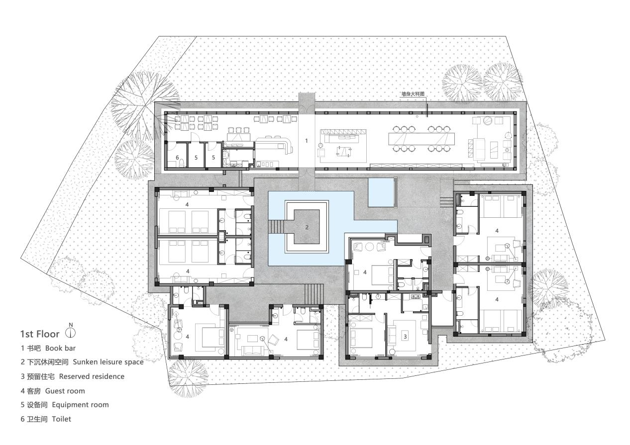 BIM建筑|沂蒙·书舍民宿：板栗树林下的自然再造与共生 / 灰空间建筑事务所