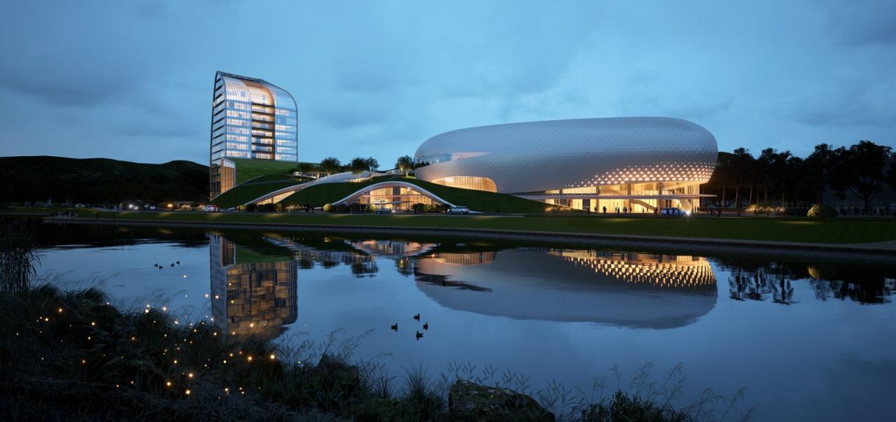 BIM建筑|广东梅州丰顺文体中心 / 深圳迈思建筑设计有限公司