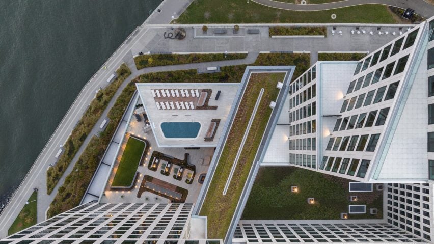 BIM建筑|OMA在布鲁克林设计一对堆叠的超高层