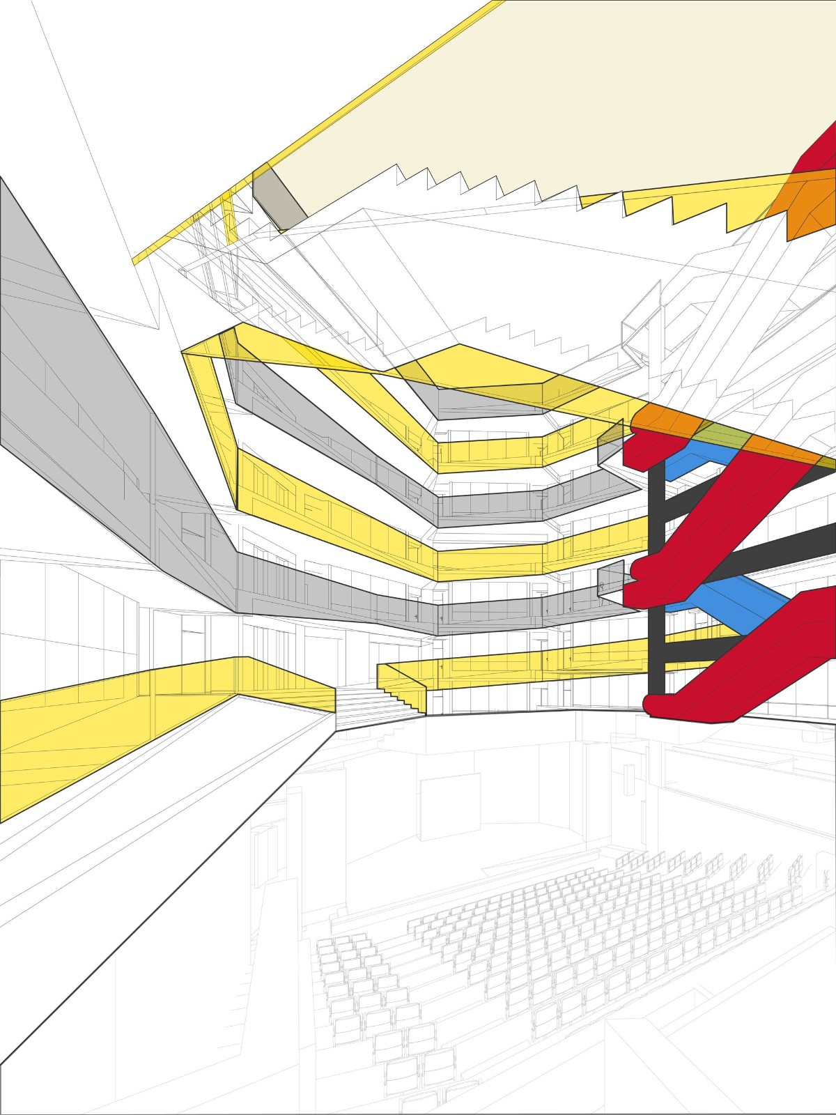BIM建筑|楼梯漫步，圣地亚哥大学商业与经济学院 FAE / Marsino Arquitectura