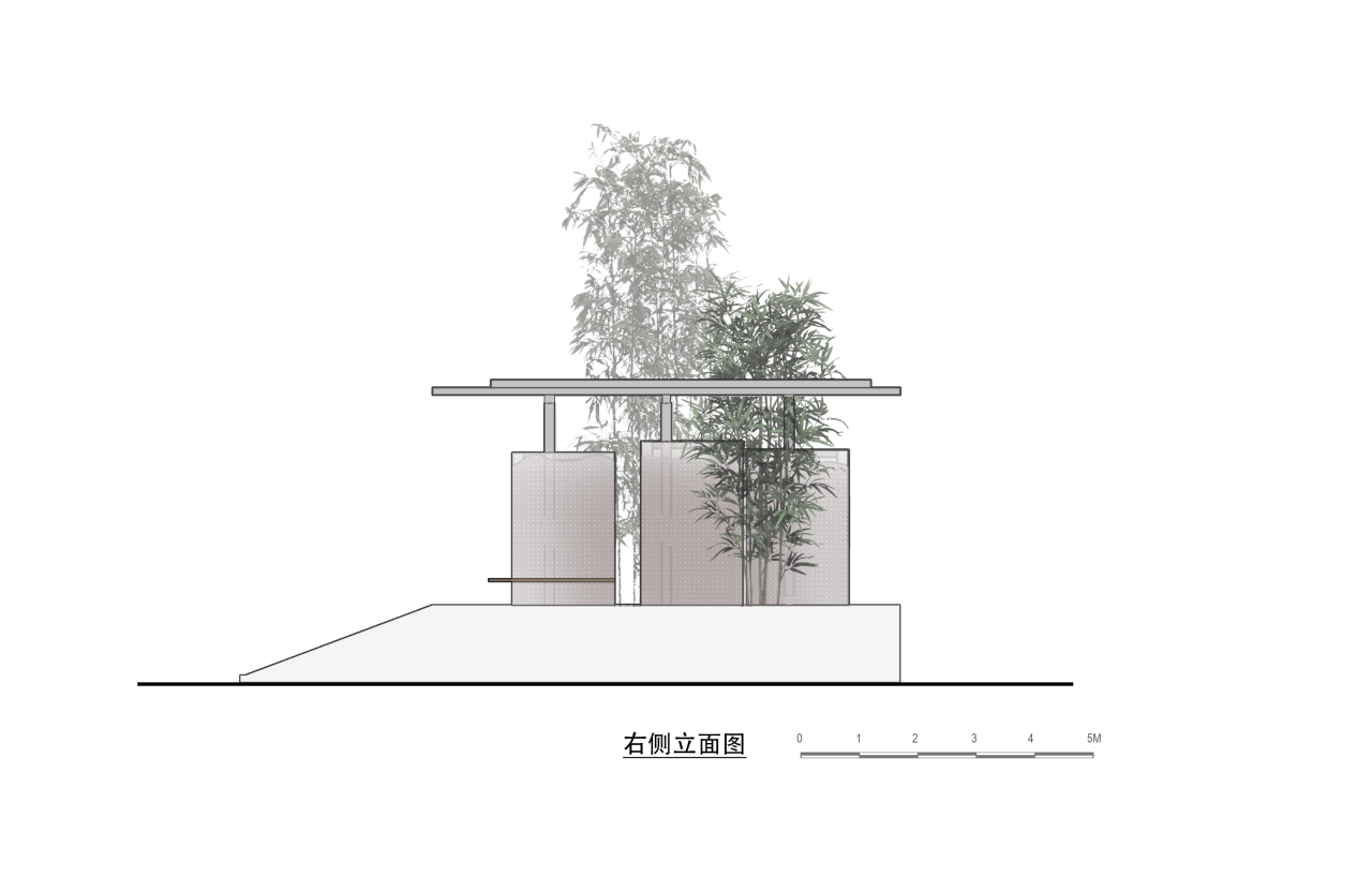 BIM建筑|竹影摇曳的无性别公共卫生间：安石卷厕 / 在行建筑
