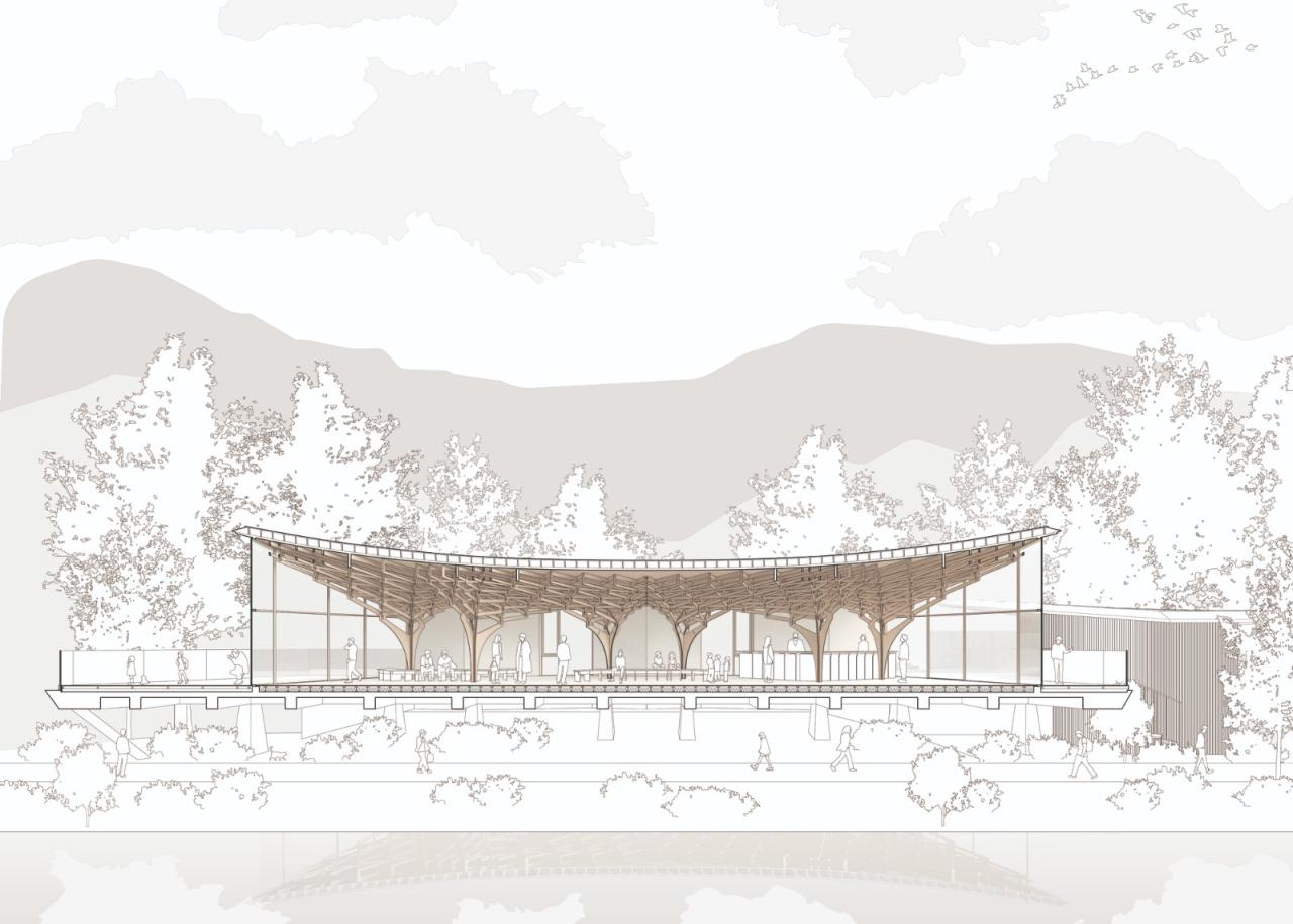 BIM建筑|浮光亭 / JK-AR