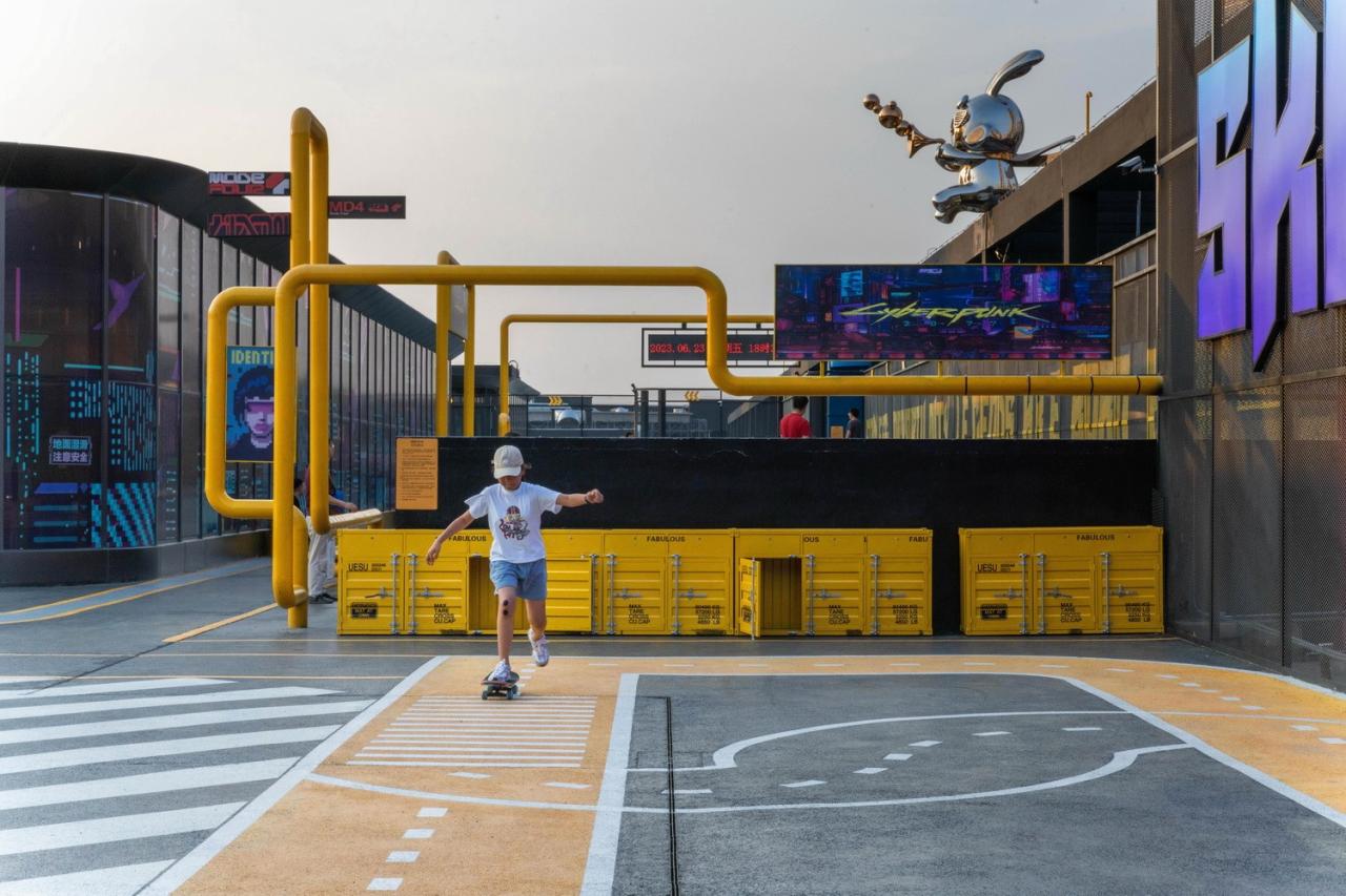 BIM建筑|天空过客——天津中海环宇城天台滑板公园 / DAGA大观建筑