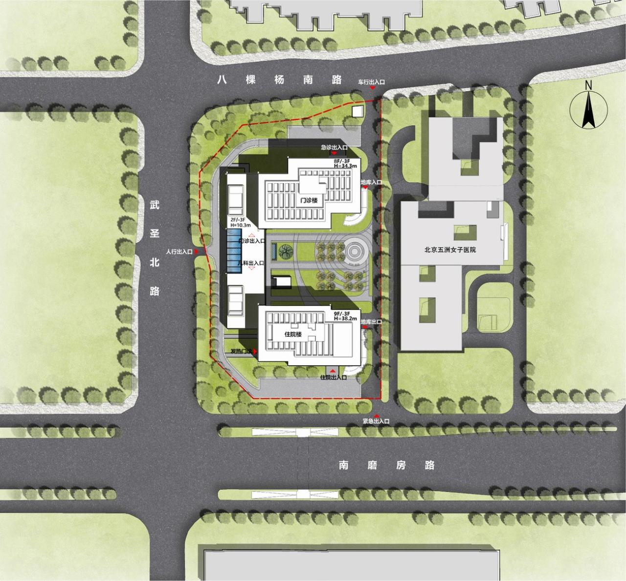 BIM建筑|中国残联北京按摩医院扩建项目 / 中国电子工程设计院王振军工作室+“蔓·设计”研究中心