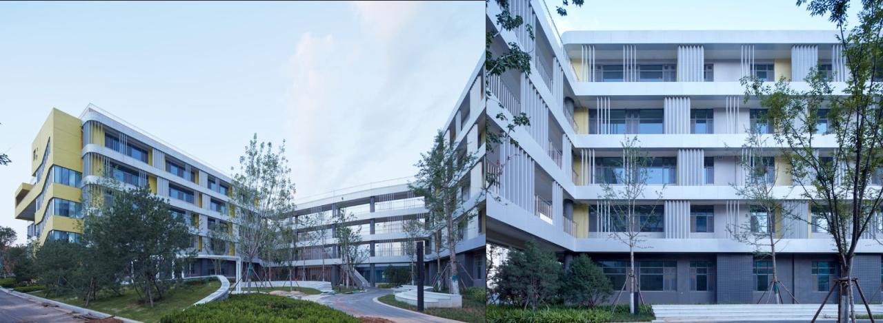 BIM建筑|自由理想的“花园城堡” ：济南北康初中教育建筑群落 / UA 尤安设计