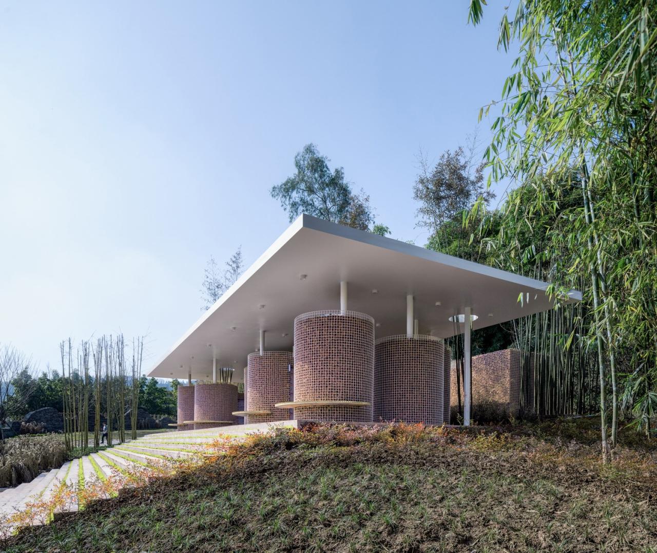 BIM建筑|竹影摇曳的无性别公共卫生间：安石卷厕 / 在行建筑