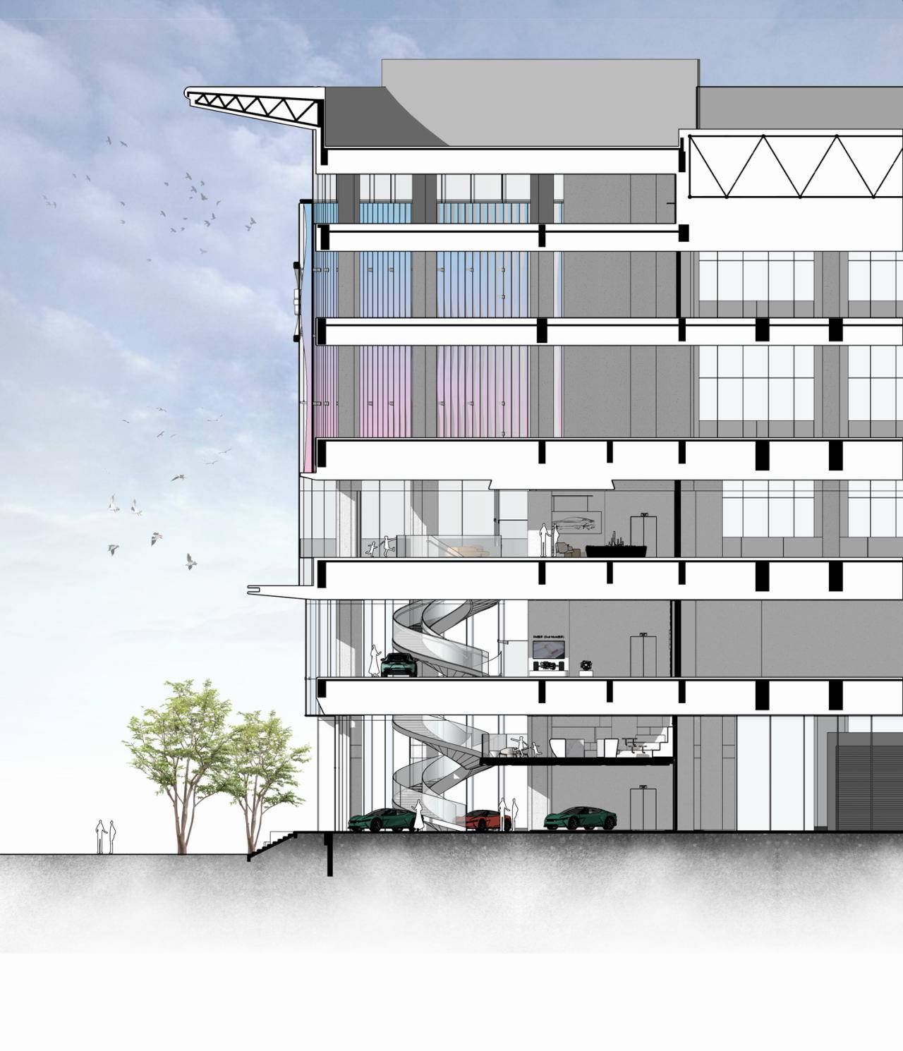 BIM建筑|启迪未来 江城地标：武汉比亚迪品牌体验中心 / 成执设计