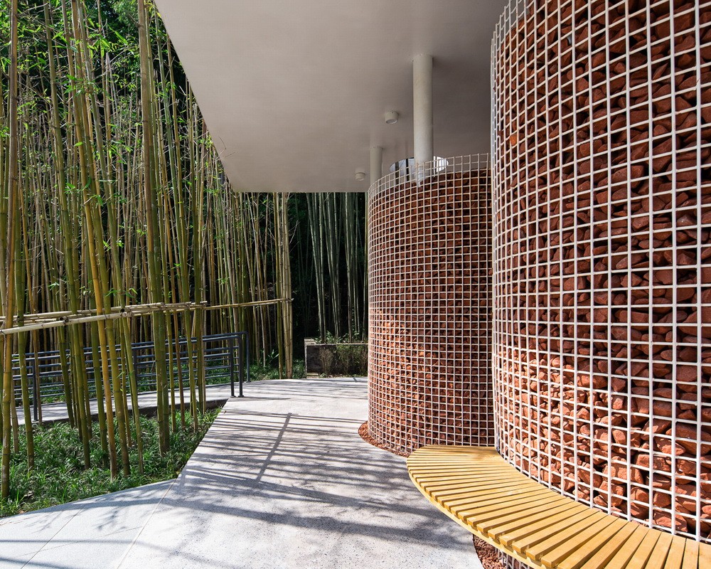 BIM建筑|竹影摇曳的无性别公共卫生间：安石卷厕 / 在行建筑