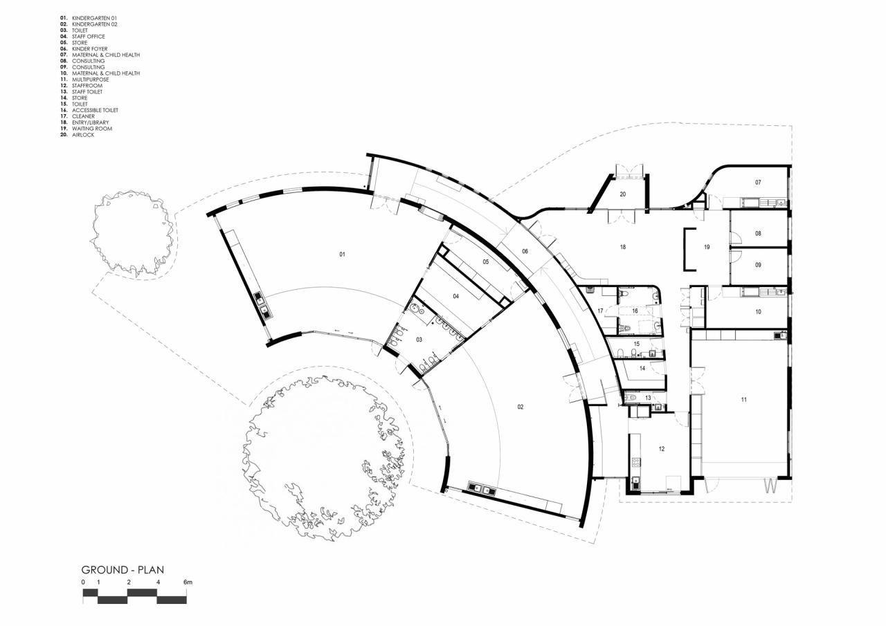 BIM建筑|抱树而建，Wellington 亲子中心 / AOA Christopher Peck