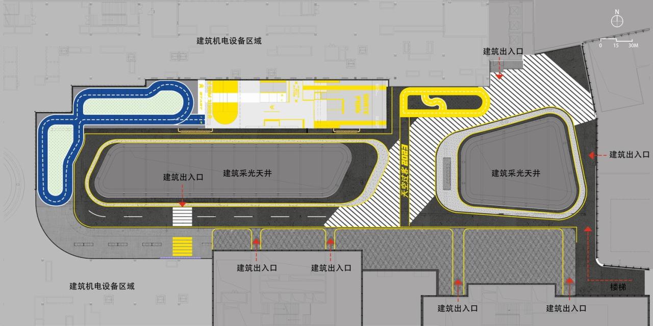 BIM建筑|天空过客——天津中海环宇城天台滑板公园 / DAGA大观建筑