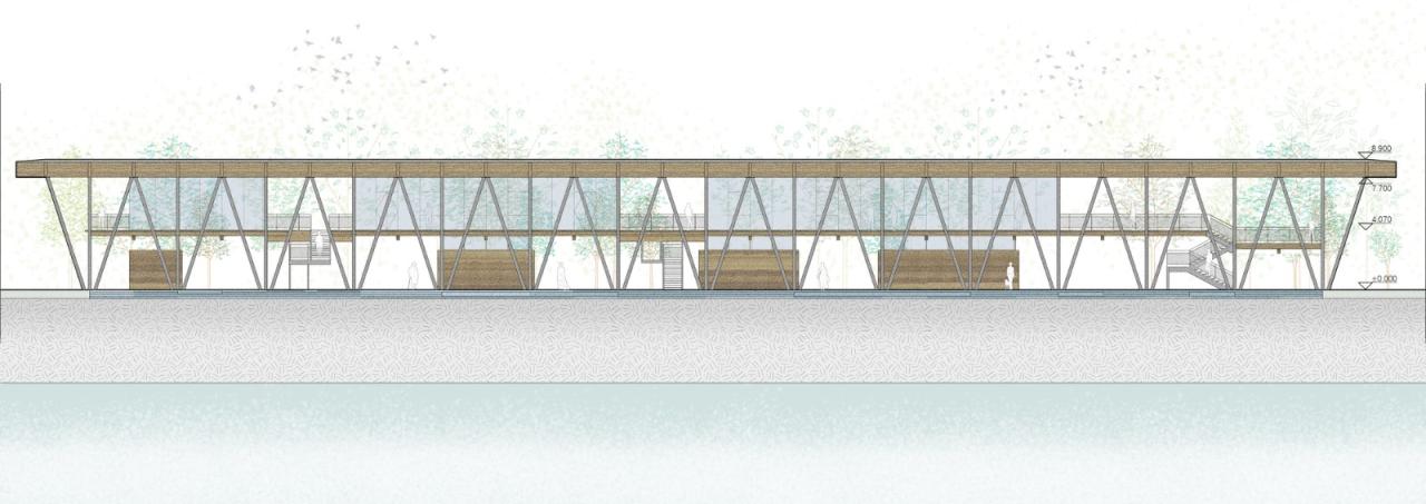 BIM建筑|杭州滨江公共空间·长亭驿 / 同济原作设计工作室