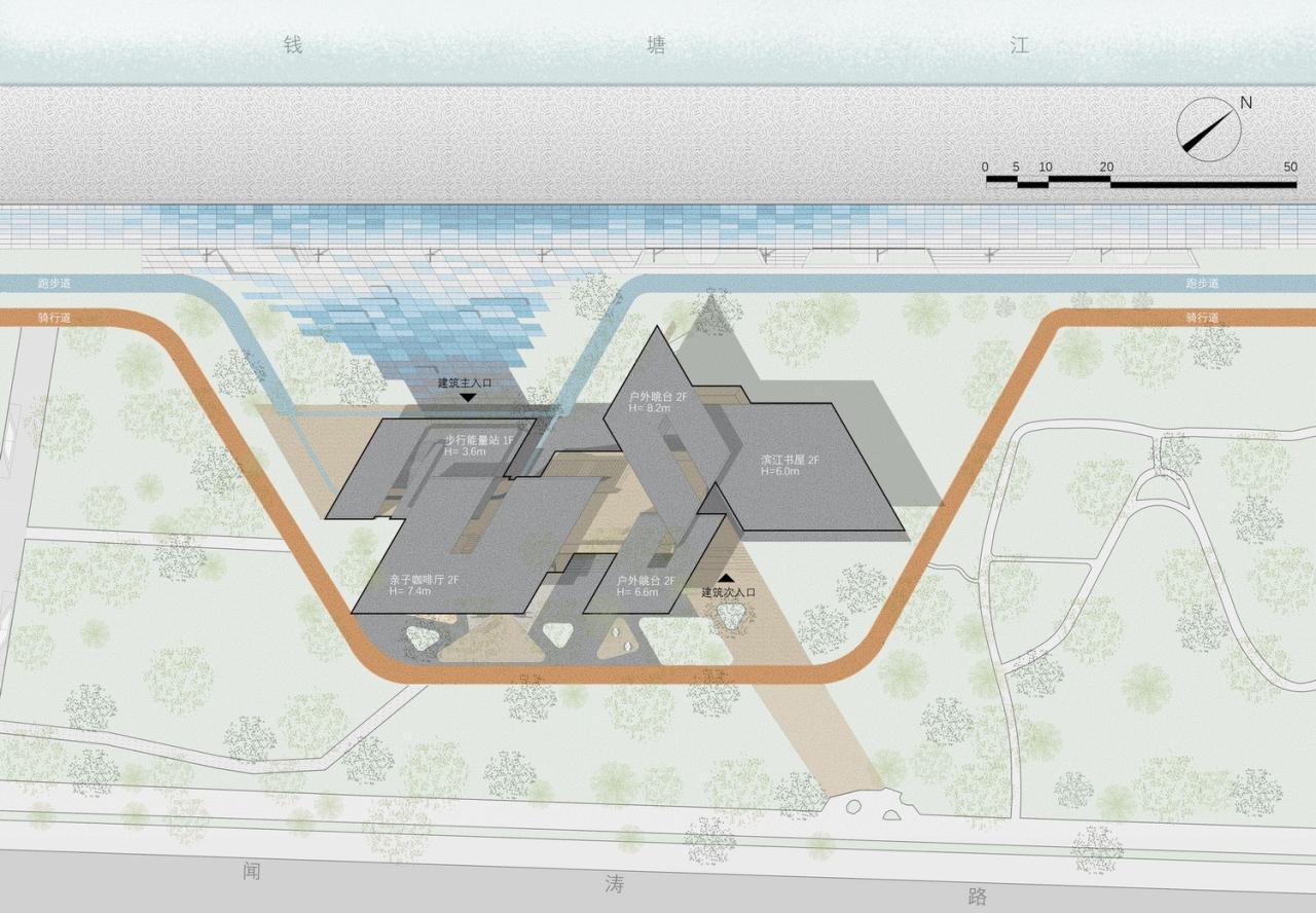 BIM建筑|杭州滨江公共空间·风鸢驿 / 同济原作设计工作室