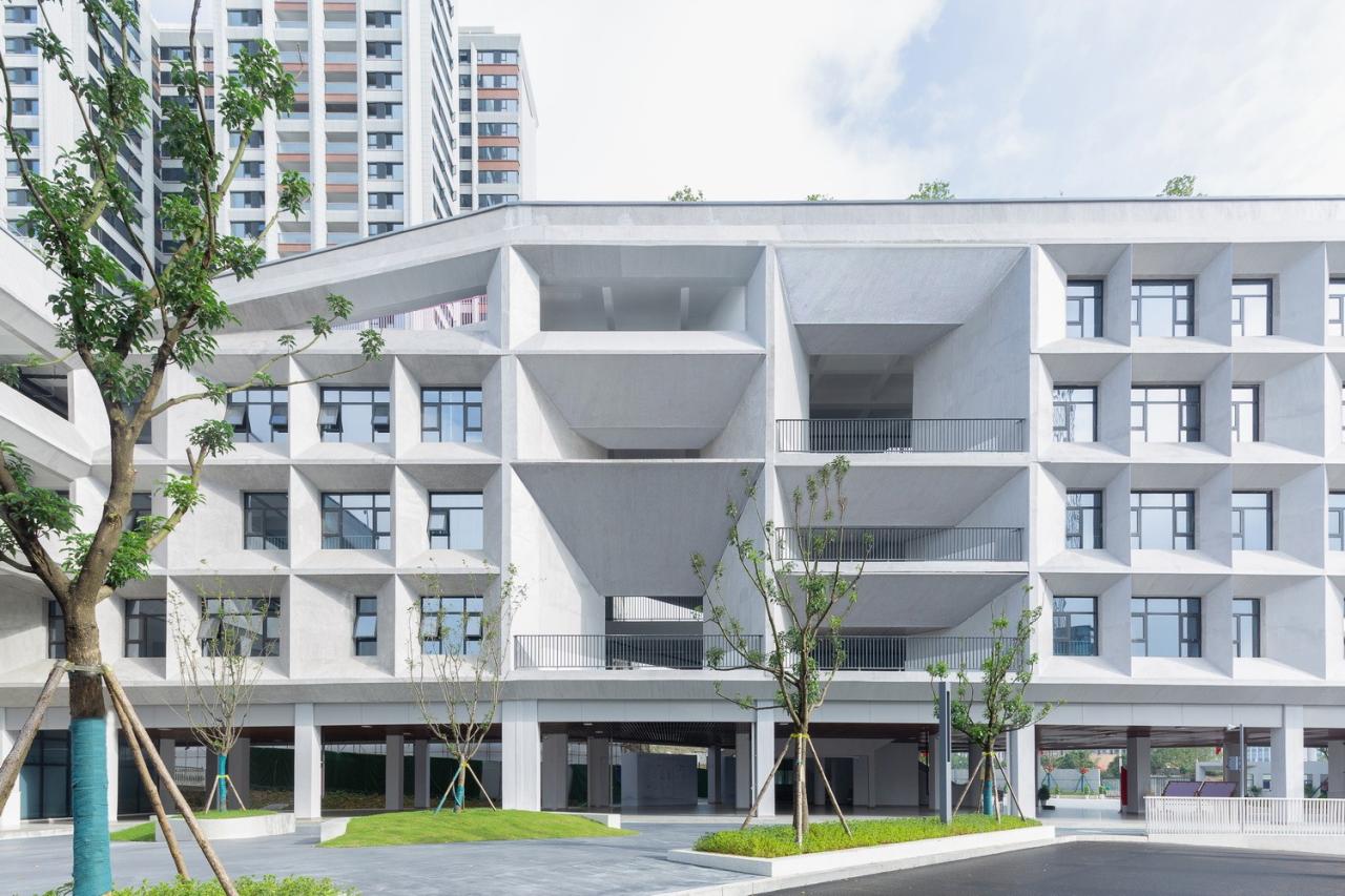 BIM建筑|如有机生命体般自由生长：贵阳·观山湖区第八中学