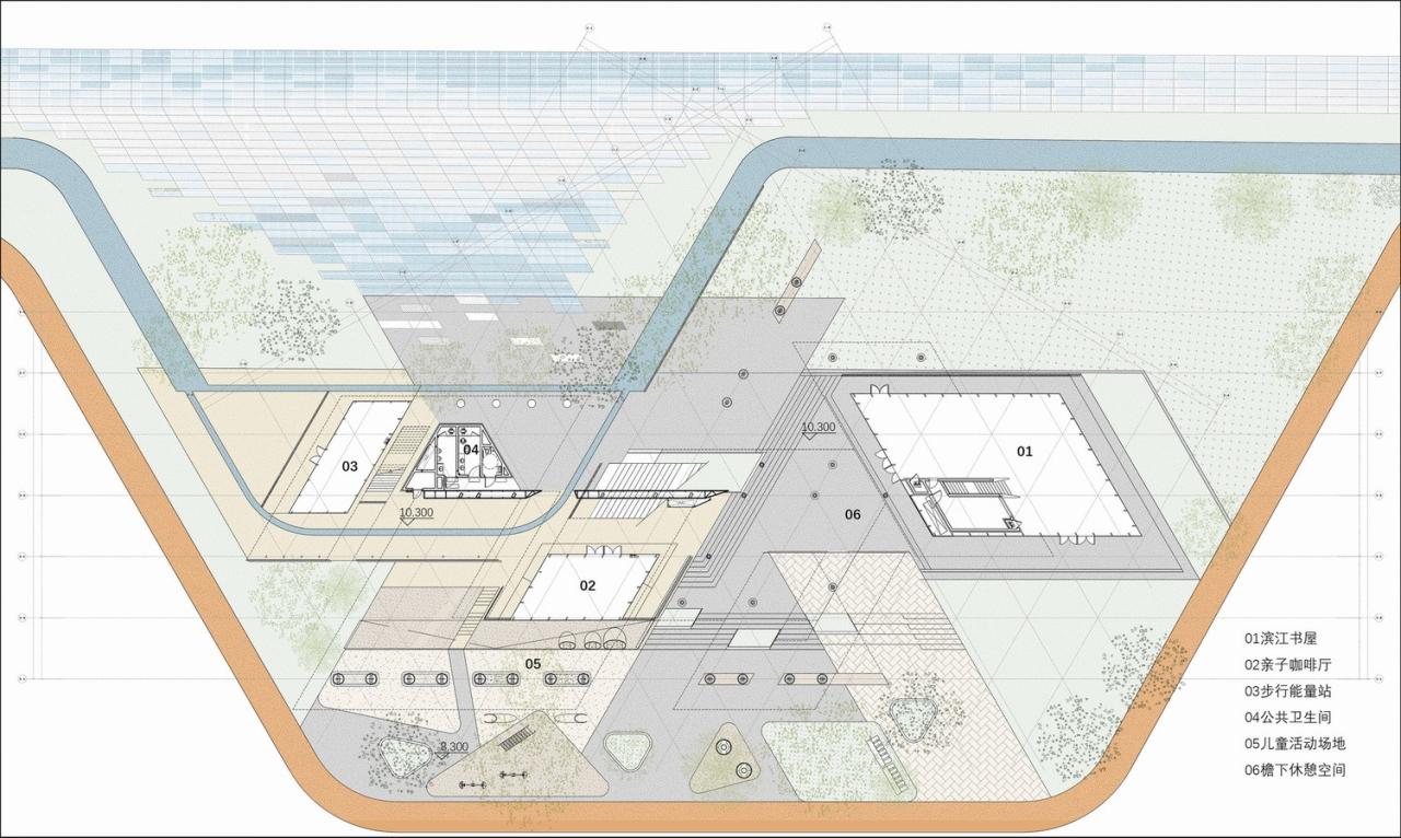 BIM建筑|杭州滨江公共空间·风鸢驿 / 同济原作设计工作室