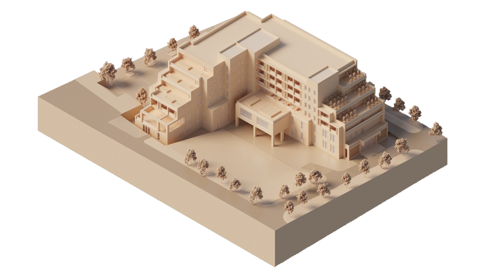 BIM建筑|多层养老中心与外部环境的互动-博元养老中心 / UUA